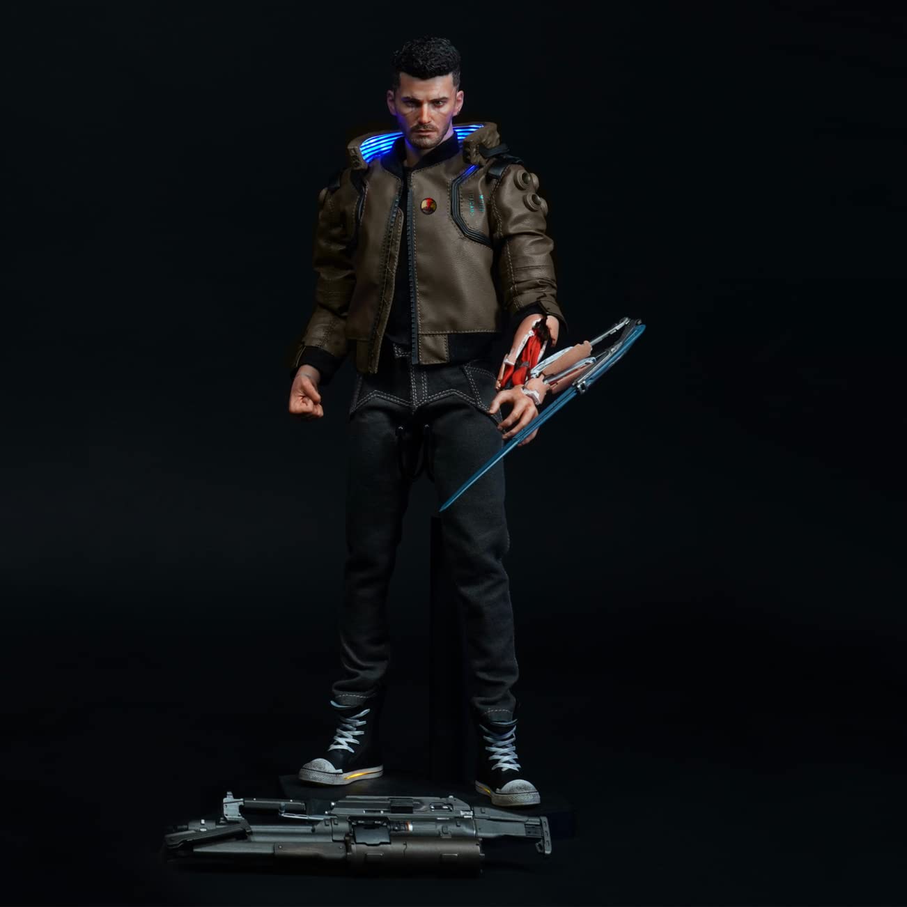 Cyberpunk 2077 V Male 1/6 Scale PVC Articulated Action Figure Collectible - Perfect for Gaming Display, Anime Collection & Cosplay Props