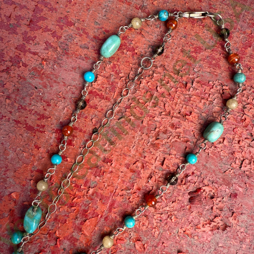925 Sterling Silver Turquoise Gemstone Y Necklace for Women | Elegant Boho Jewelry Gift for Her | Perfect for Parties, Weddings & Everyday Wear