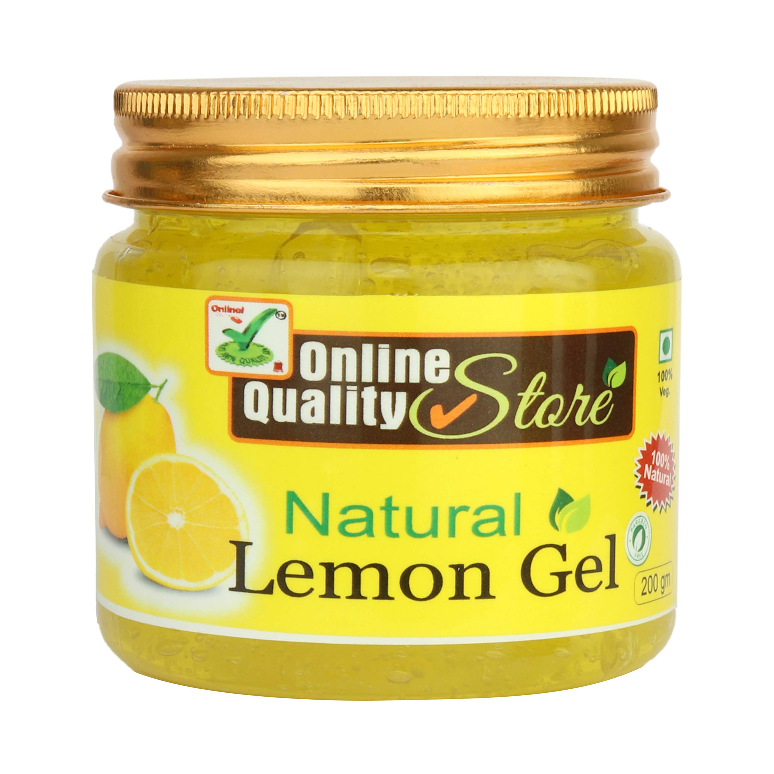 Organic Lemon Gel for Glowing Skin (200g) - Ayurvedic Skin Brightening Treatment for Face & Body - Perfect for Daily Skincare Routine & Summer Skin Care