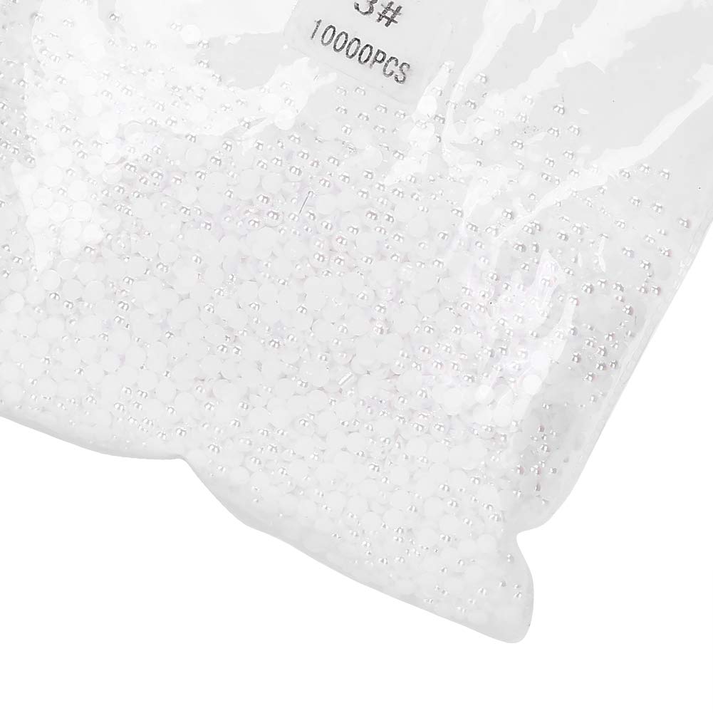 Ubersweet® Nail Art Beads & Fake Pearls - Shining Nail Decorations for Professionals & Beginners | Perfect for DIY Nail Art, Manicures, and Salon Use