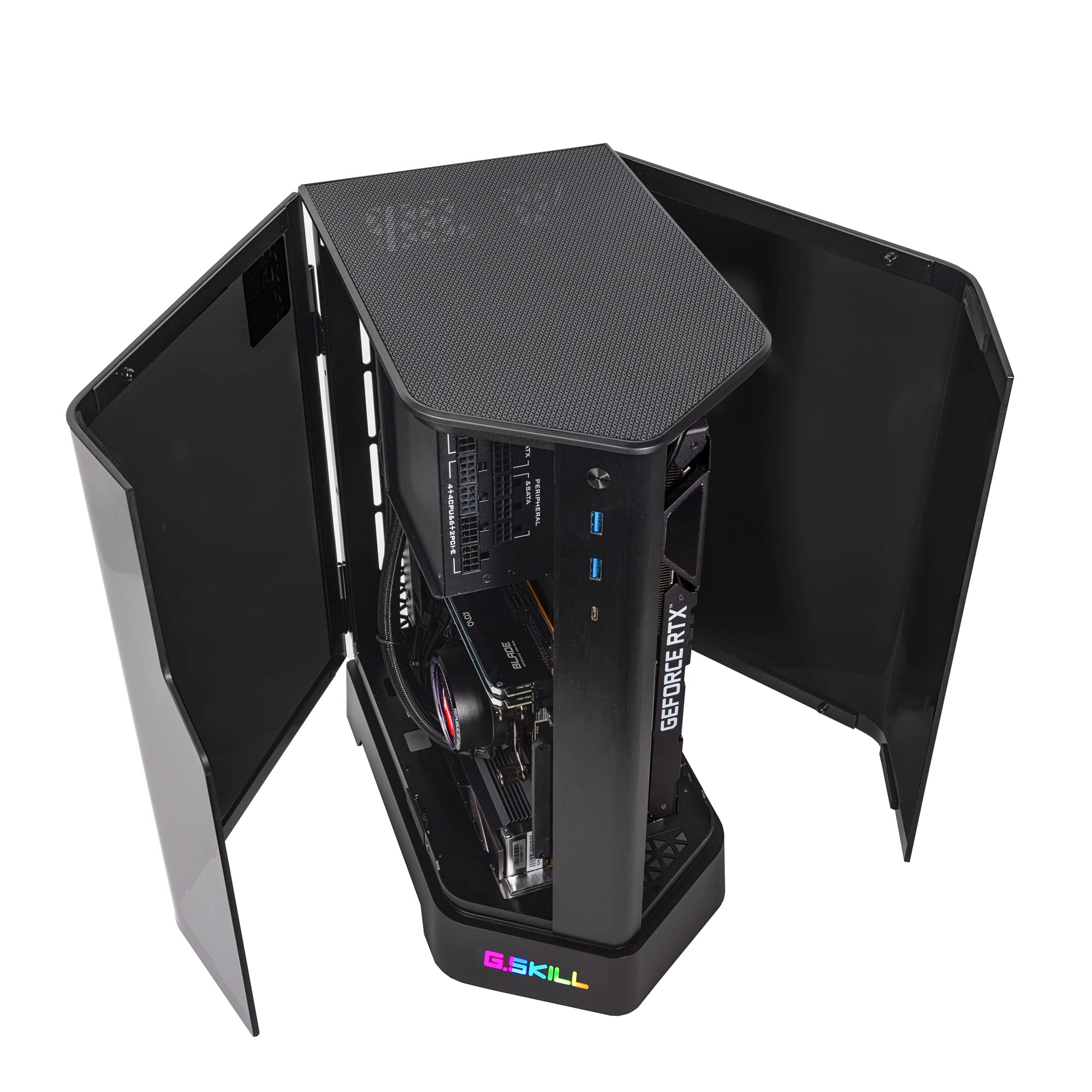 Velztorm Zenix Compact SFF Gaming PC - AMD Ryzen 5 5600X 6-Core, 64GB DDR4 RAM, 1TB NVMe SSD, RTX 3070 8GB GPU, WiFi 6 & Bluetooth 5.2, RGB Liquid Cooling, 750W PSU, Windows 10 Home - Perfect for Esports, VR Gaming & Content Creation