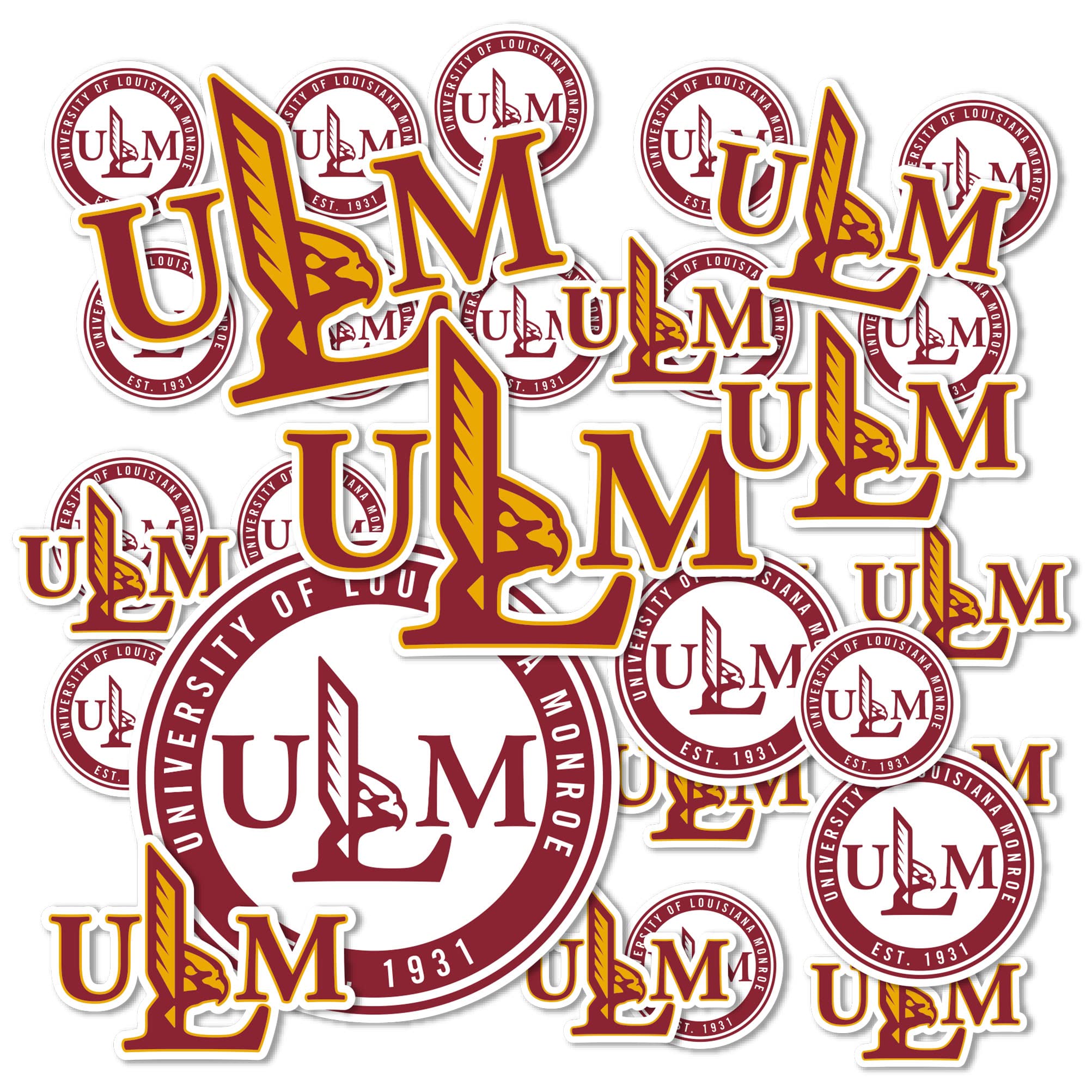 ULM Warhawks Vinyl Decals - Desert Cactus University of Louisiana Monroe Stickers for Laptop, Water Bottle, Car & Scrapbook - Durable Waterproof Decal - Perfect for College Fans, School Spirit & DIY Projects