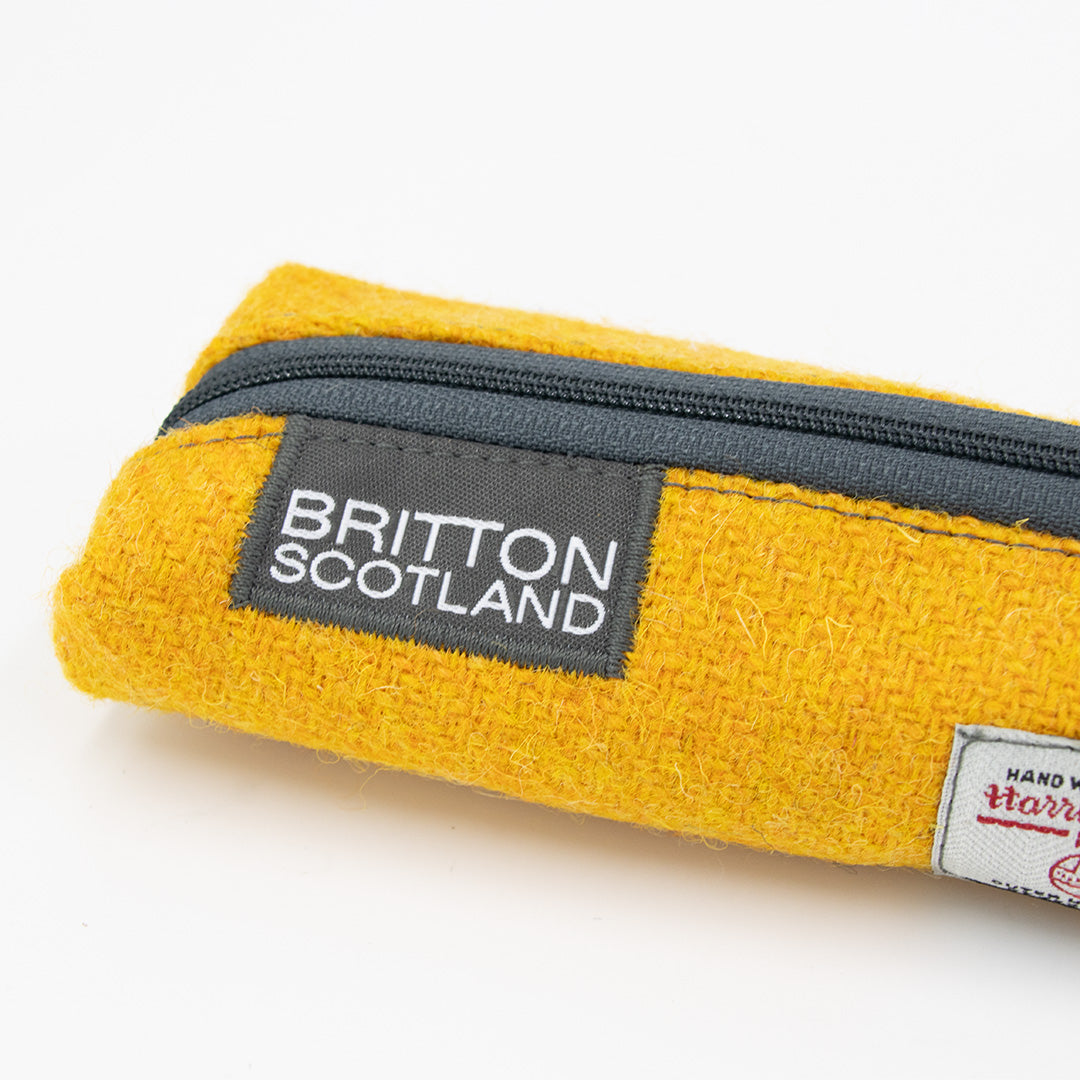 Handmade Harris Tweed Slim Pencil Case - Britton Scotland | Premium School & Office Stationery Organizer for Students & Professionals
