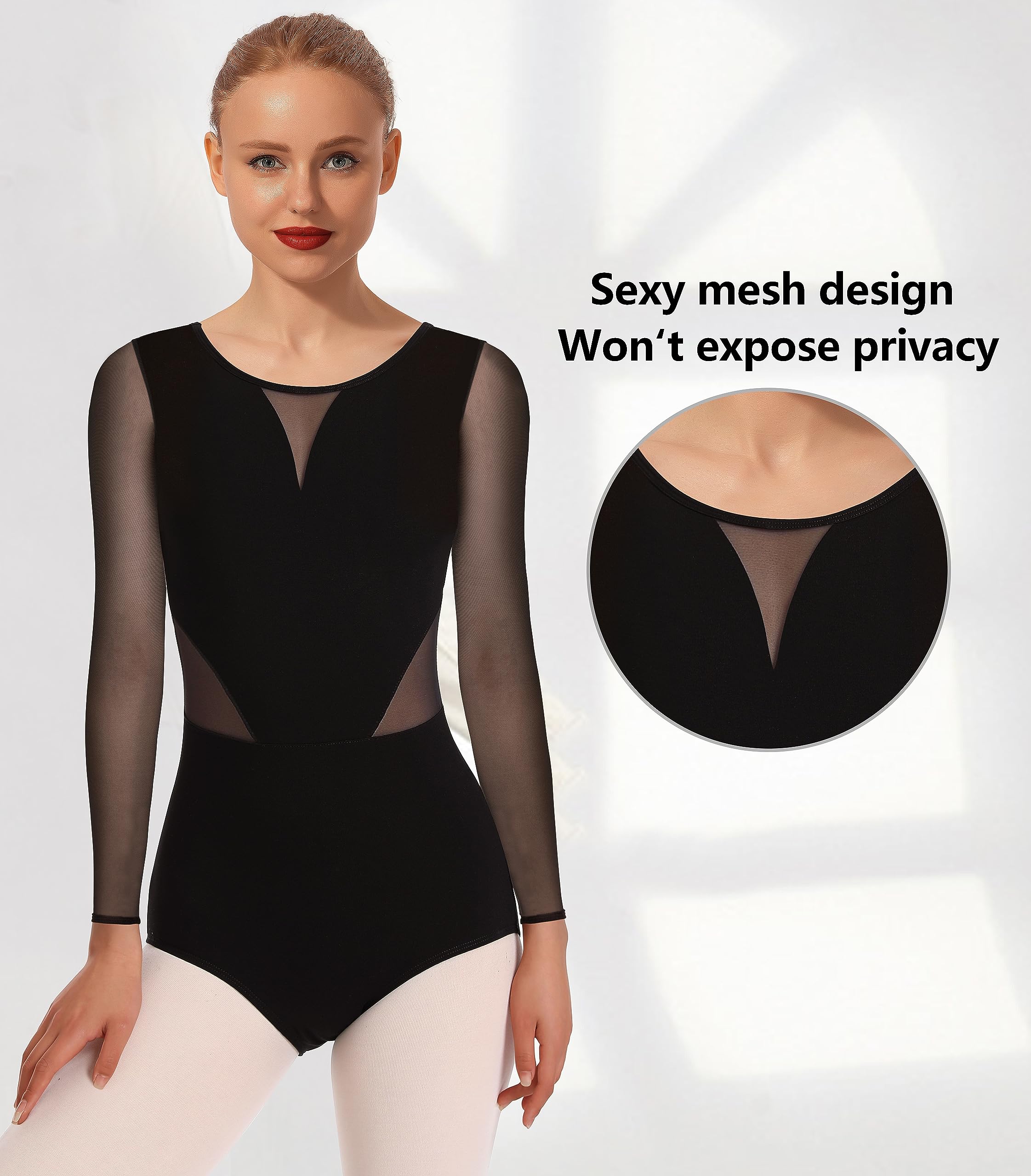 DANSHOW Women's Short Sleeve Ballet Leotard - Stretchable Dancewear for Adults - Perfect for Ballet, Jazz, Contemporary & Yoga Classes