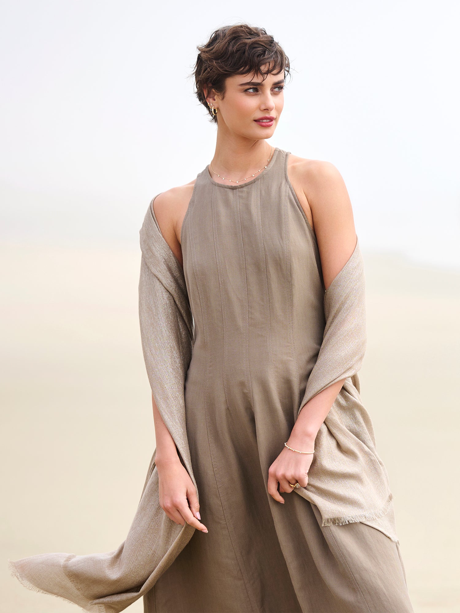 Breathable Linen Midi Dress for Women - Summer Casual Flowy Dress with Pockets | Perfect for Beach, Vacation & Everyday Wear