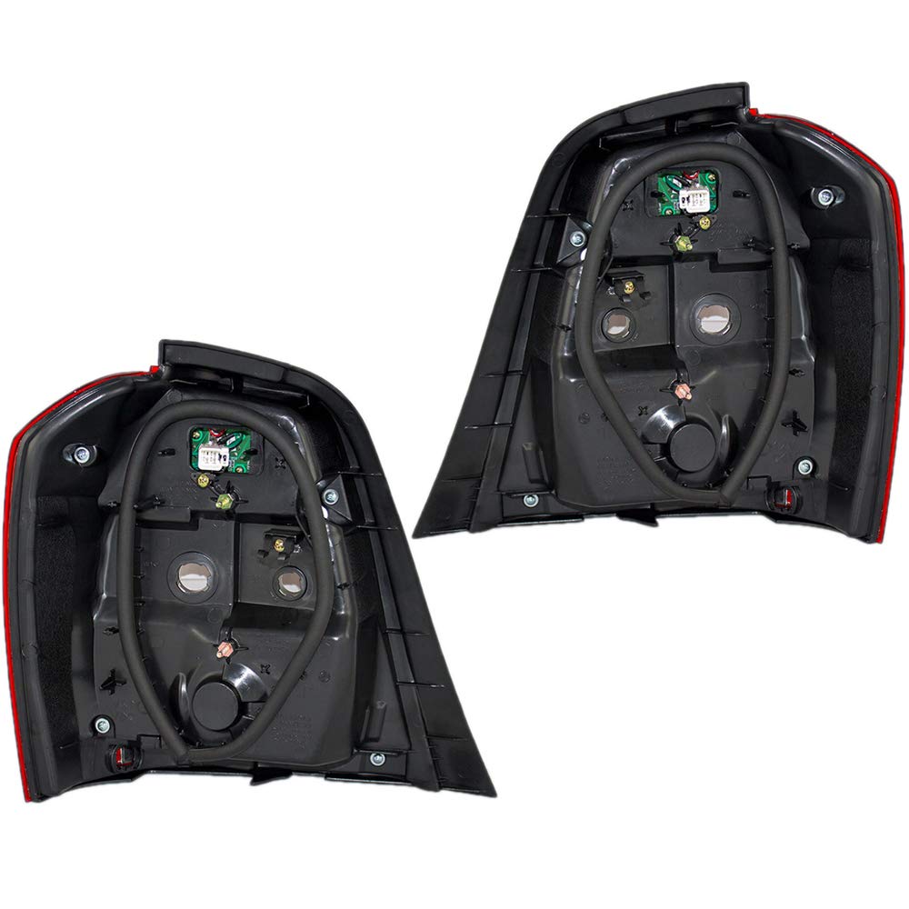 OE Style Replacement Rear Brake Tail Lights Assemblies for 2006-2007 Toyota Highlander & Highlander Hybrid - Left Driver & Right Passenger Pair - Perfect for Night Driving & Enhanced Safety