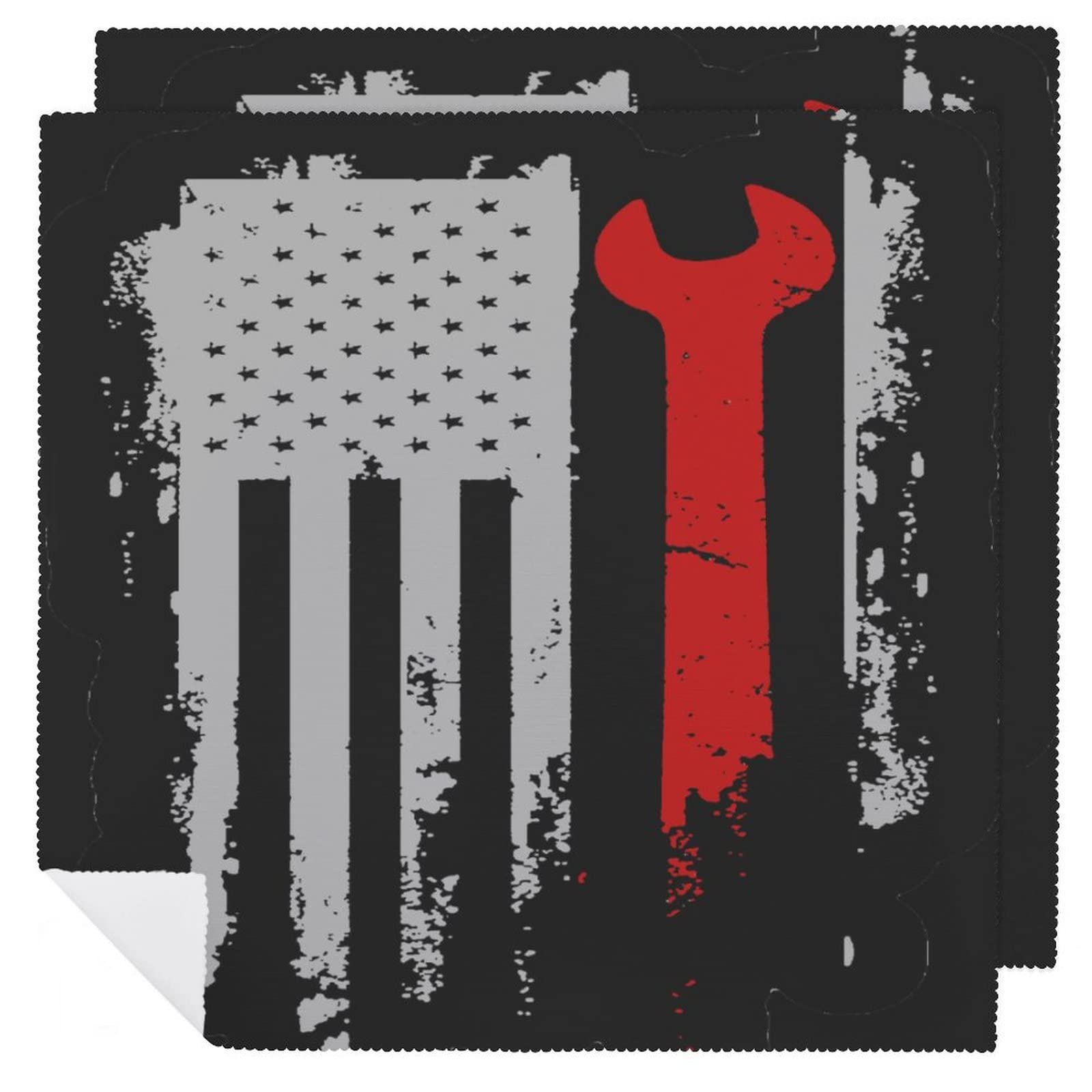 Premium Iron Worker Flag Cloth Napkins - Washable, Soft & Durable Table Linen for Everyday Use - Perfect for Dining, Picnics, BBQs, and Home Decor