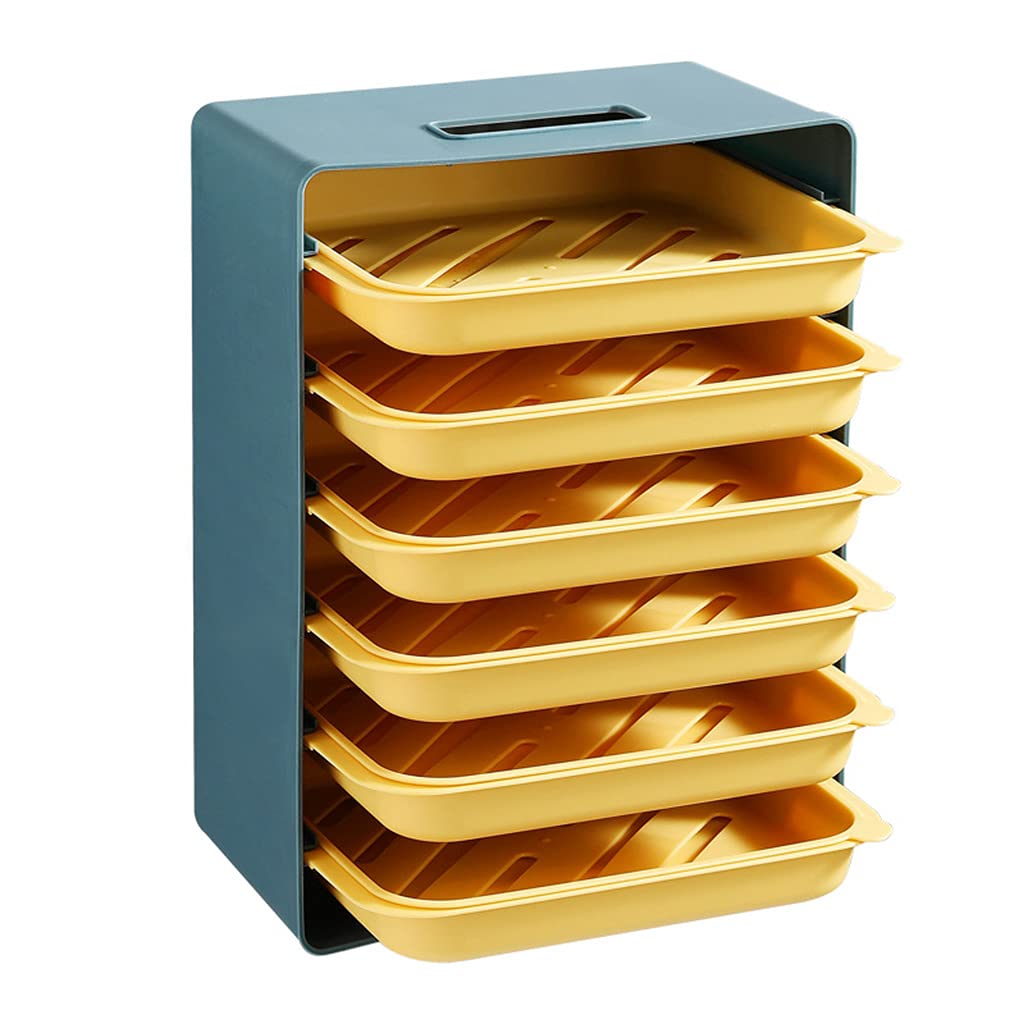 SOFEA Wall-Mounted Kitchen Plate Organizer - 3-Tier Stackable Dish Storage Rack for Countertop or Cabinet - Space Saving Solution for Plates, Bowls & Side Dishes - Perfect for Small Kitchens, Dining Rooms & Restaurants
