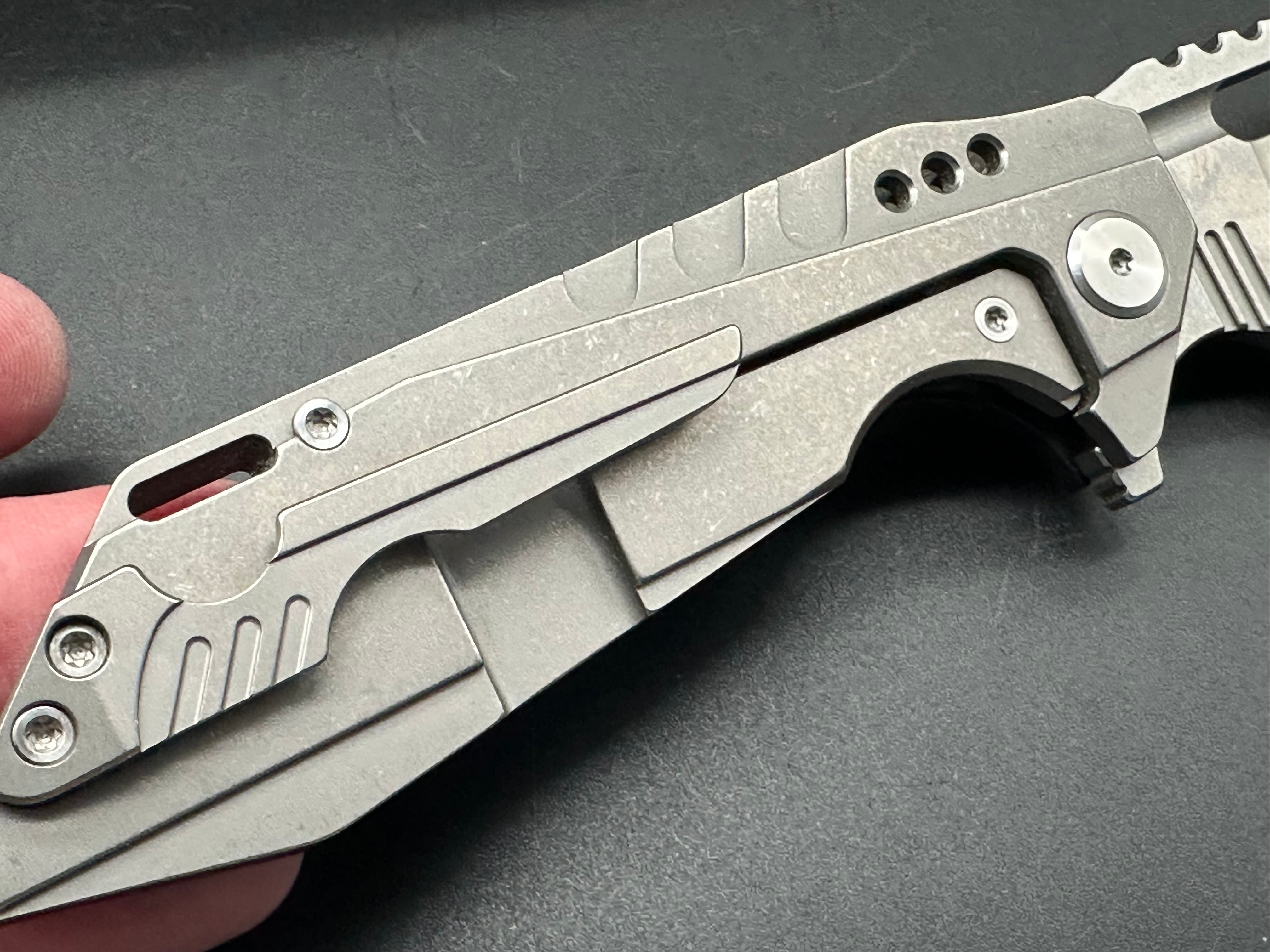 BESTECH SHODAN Folding Pocket Knife - Carbon Fiber & Titanium Handle, S35VN Satin Blade (BT1910C) - EDC, Outdoor Camping, Hunting & Survival Gear