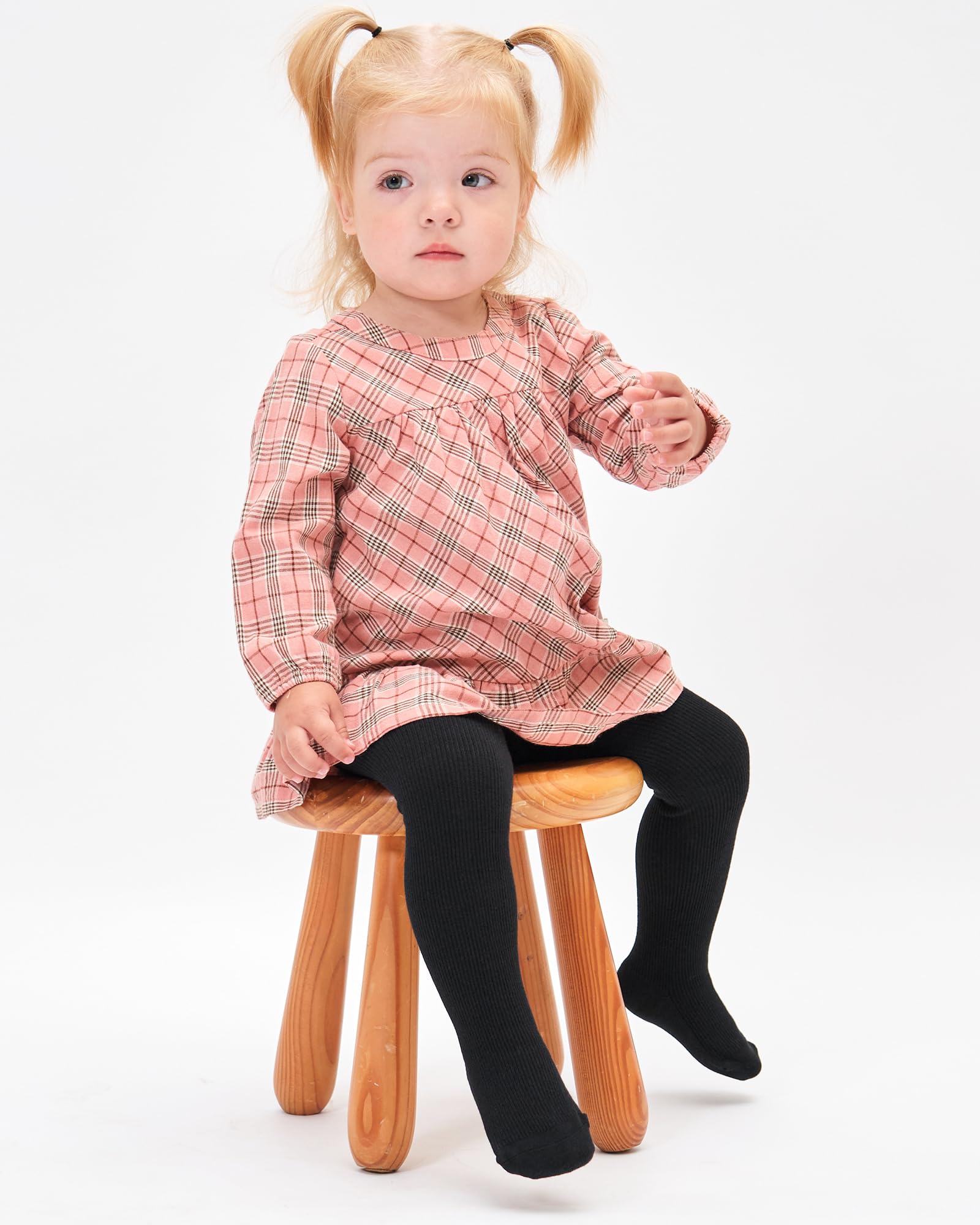 Stelle Baby Tights for Girls - Seamless Knit Cotton Leggings & Stockings for Toddlers & Infants | Soft & Comfortable Everyday Wear for Playtime, School & Special Occasions