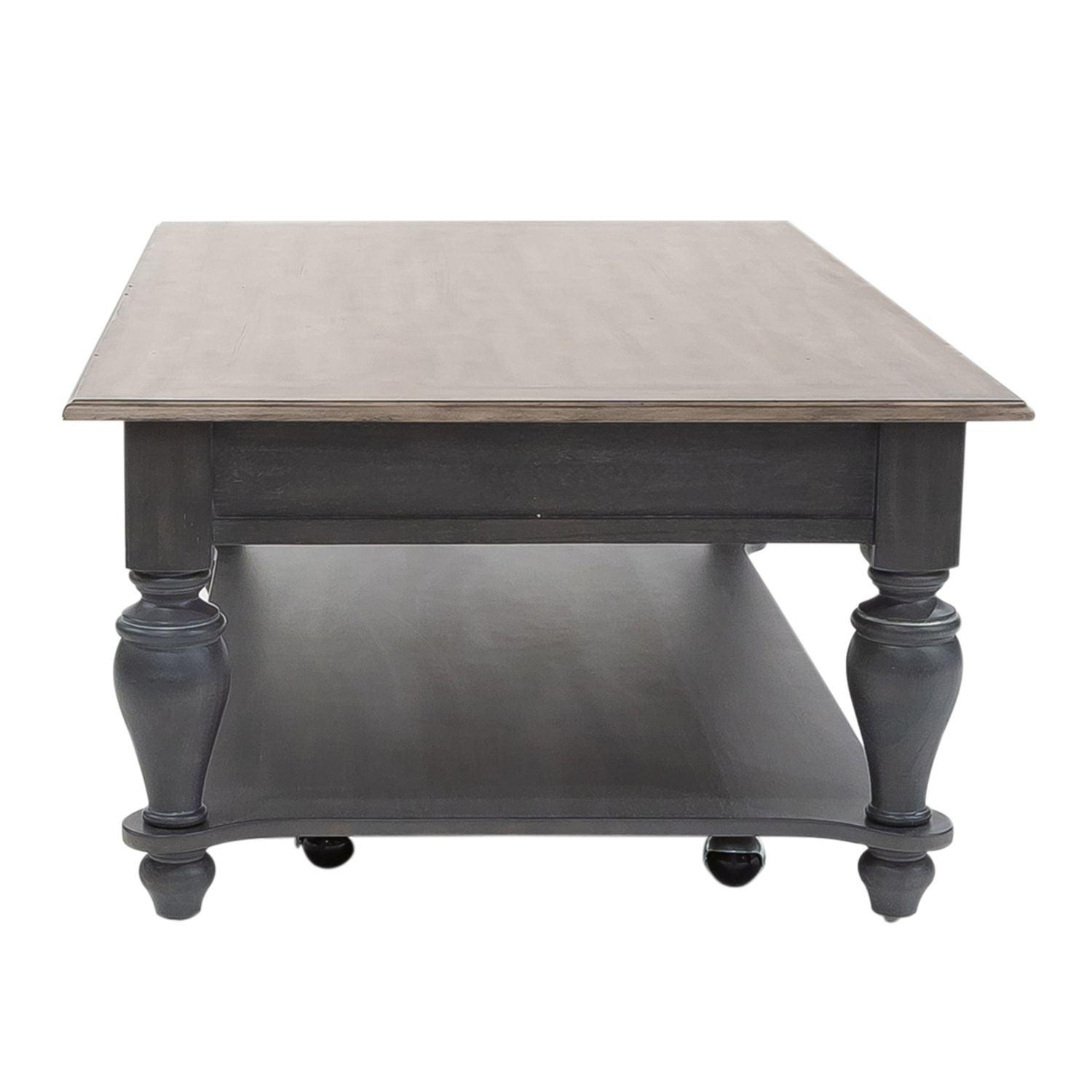 Ocean Isle Cocktail Table 303G OT1010 - Modern Glass Top Coffee Table for Living Room, Patio & Outdoor Decor - Perfect for Entertaining Guests & Relaxing