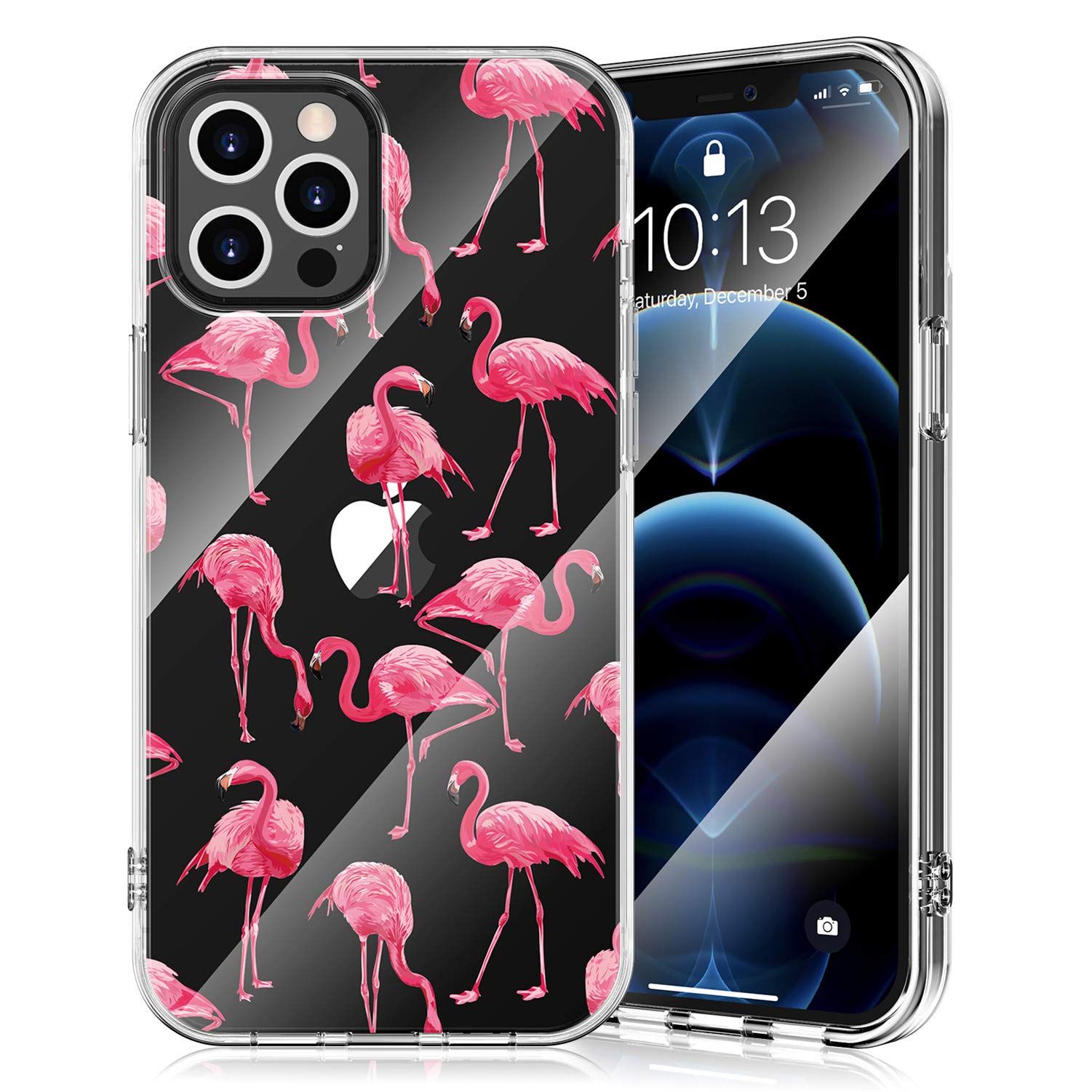 Floral Pattern Clear Case for iPhone 12 Mini 5.4