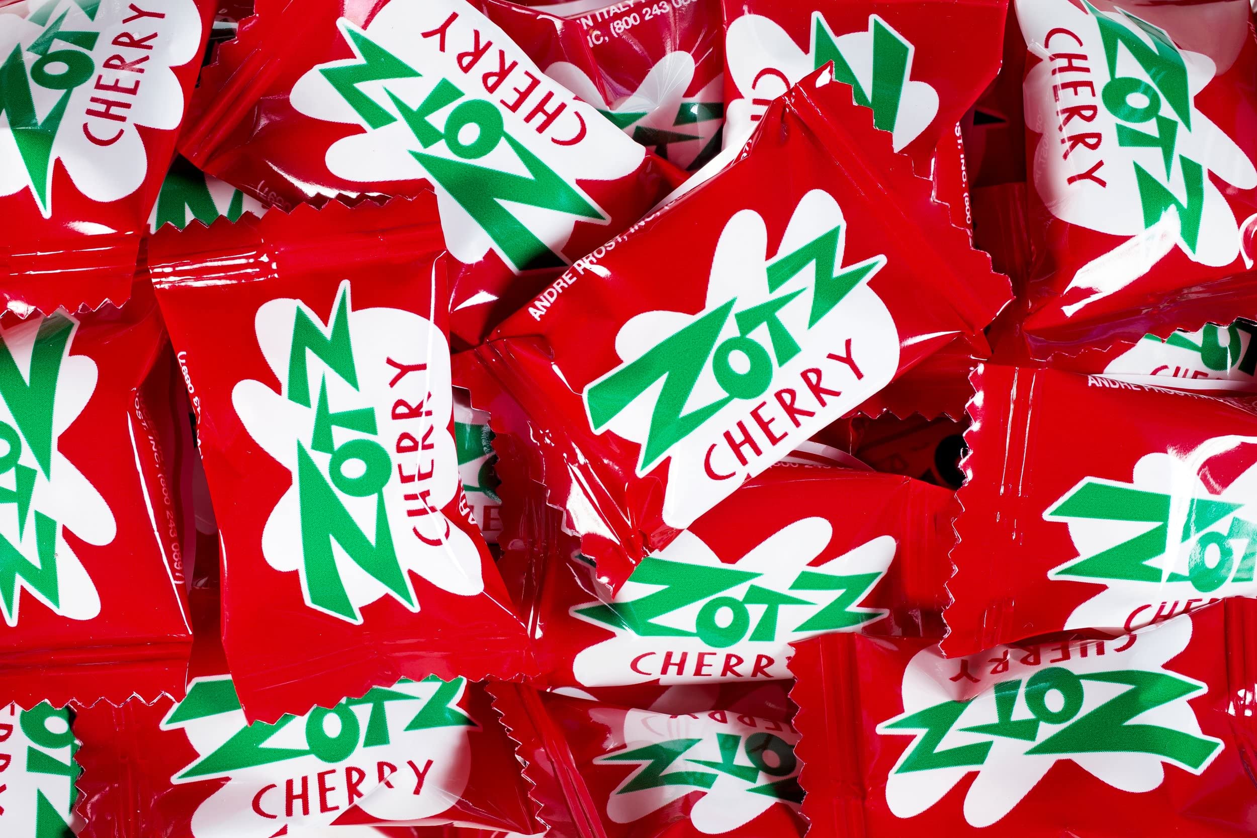 Zotz Fizzy Old Fashioned Hard Candy - Assorted Fruit Flavors with Cherry, Individually Wrapped Gluten-Free Italian Candy (46-Piece Bag) - Perfect for Parties, Gifts & Nostalgic Treats