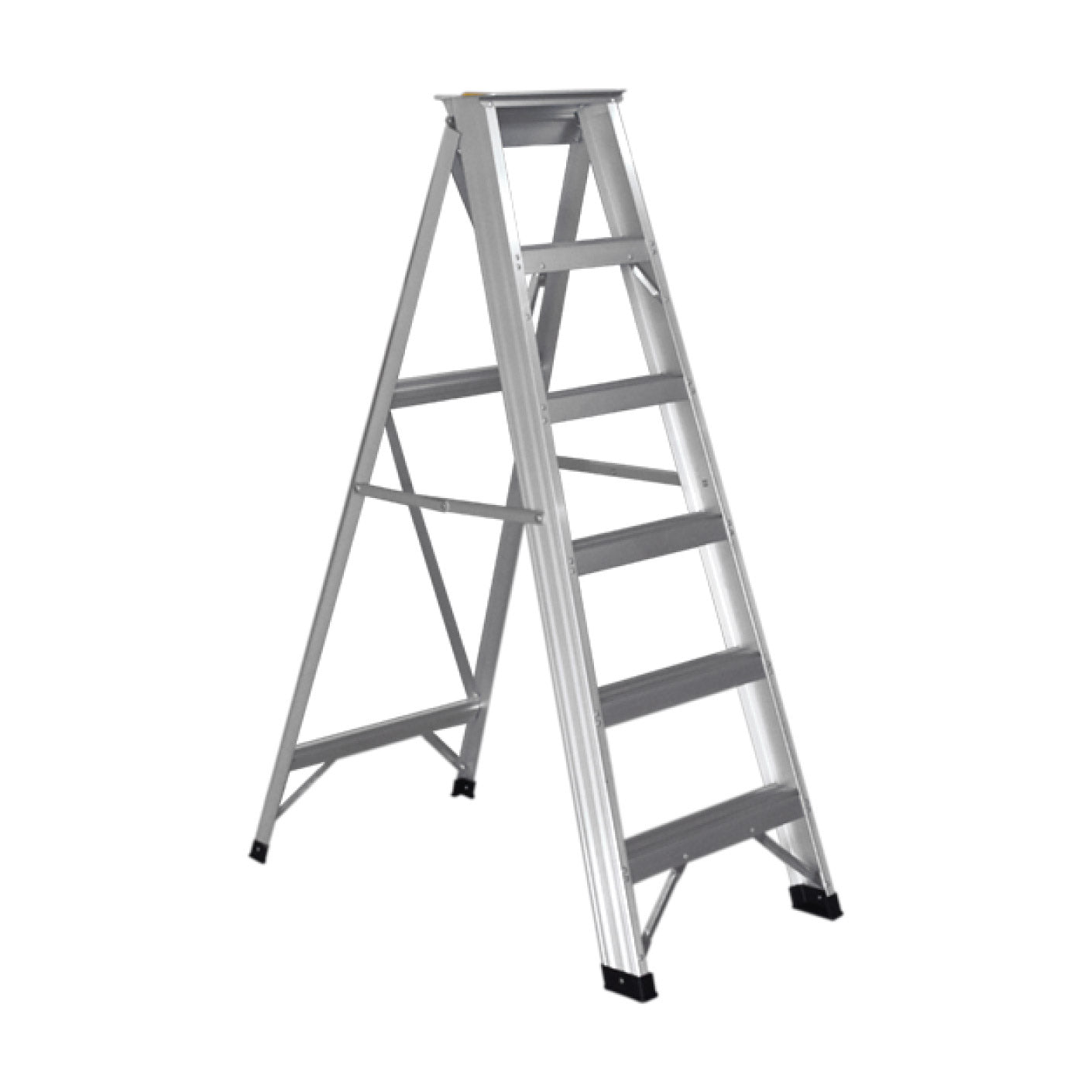 6 Step Ladder XG 106CA6 (HFH5546) - Lightweight Aluminum Folding Ladder for Home, Garage, and Office Use - Perfect for DIY Projects, Painting, and Shelf Organization