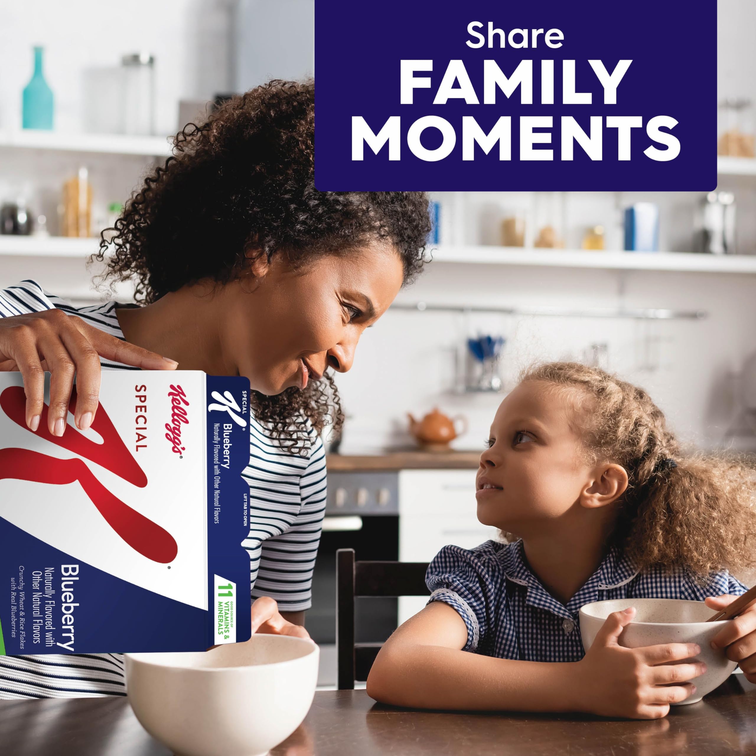Special K Breakfast Cereal with Real Blueberries - 11 Vitamins & Minerals - 11.6oz Box (Pack of 1) | Healthy Morning Meal & Snack for Busy Lifestyles