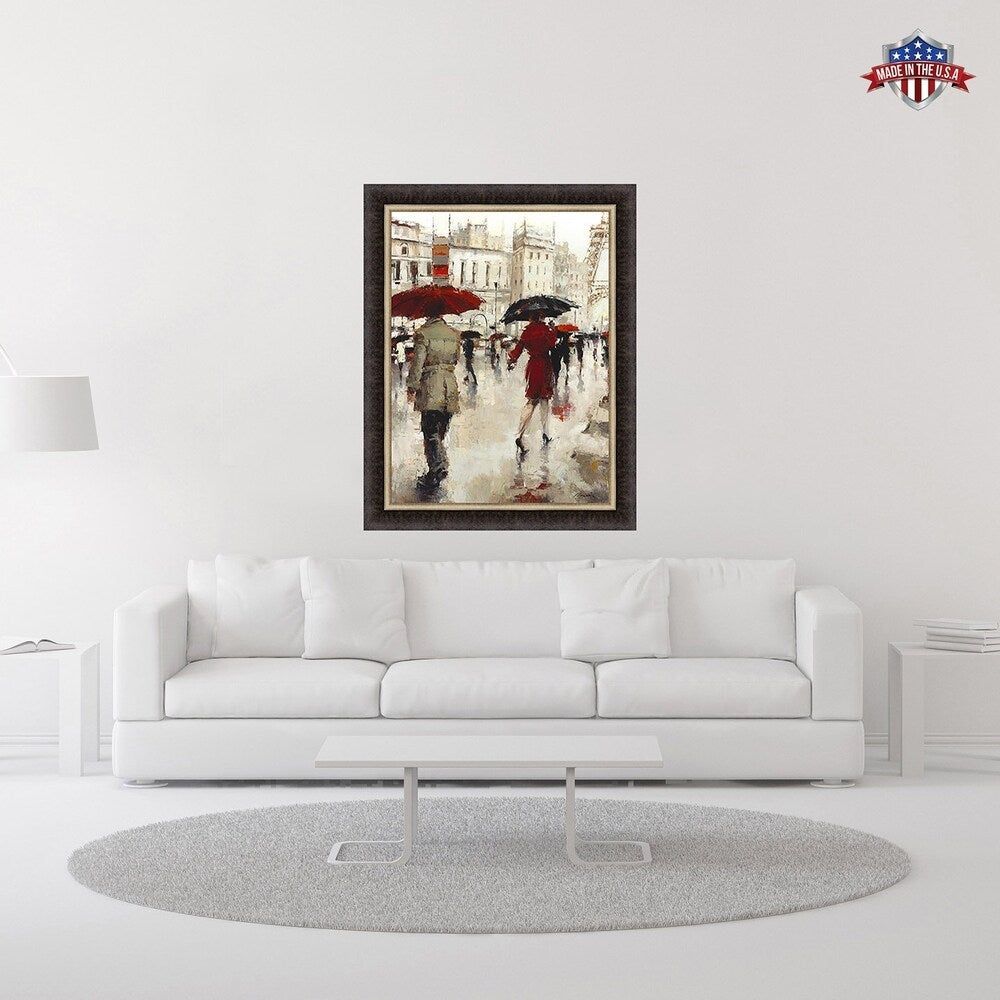 Paris Goodbye Framed Wall Art - Acrylic Finish Canvas Painting Print - Perfect for Living Room, Bedroom & Office Decor