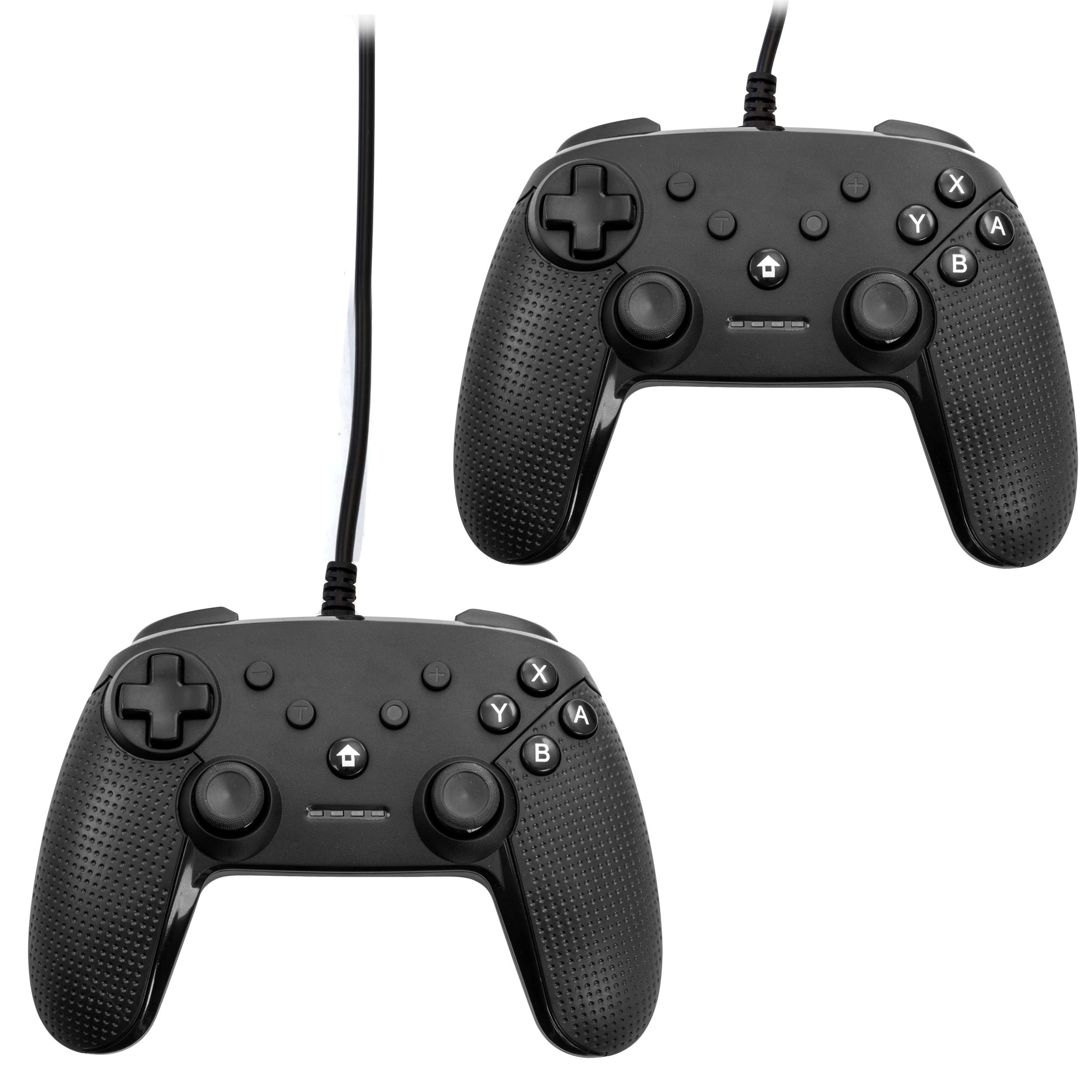 2 Pack Wired Controllers for Nintendo Switch - Black Gamepad for Switch/Switch Lite/OLED - Perfect for Multiplayer Gaming, Family Game Nights & Competitive Play