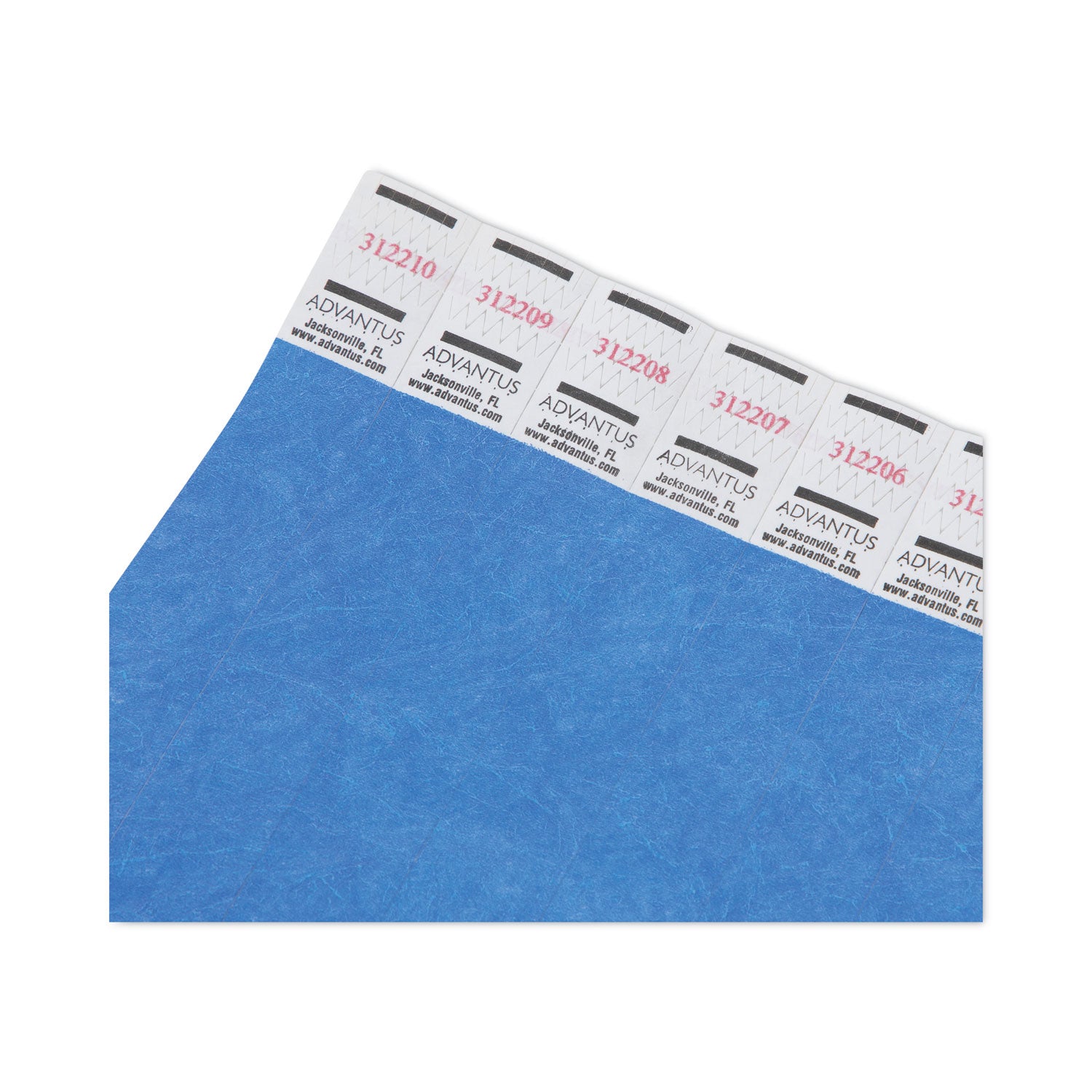 Advantus Numbered Crowd Control Wristbands - 500 Pack, Blue, 9.75