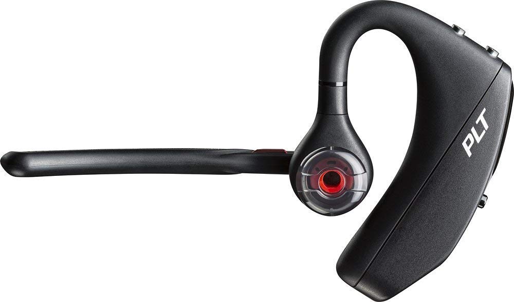 Plantronics Voyager 5220 Bluetooth Headset - Wireless Headphones with Noise Cancelling Mic, HD Voice, Comfortable Ear Hook (Renewed) - Perfect for Office Calls, Driving & Remote Work