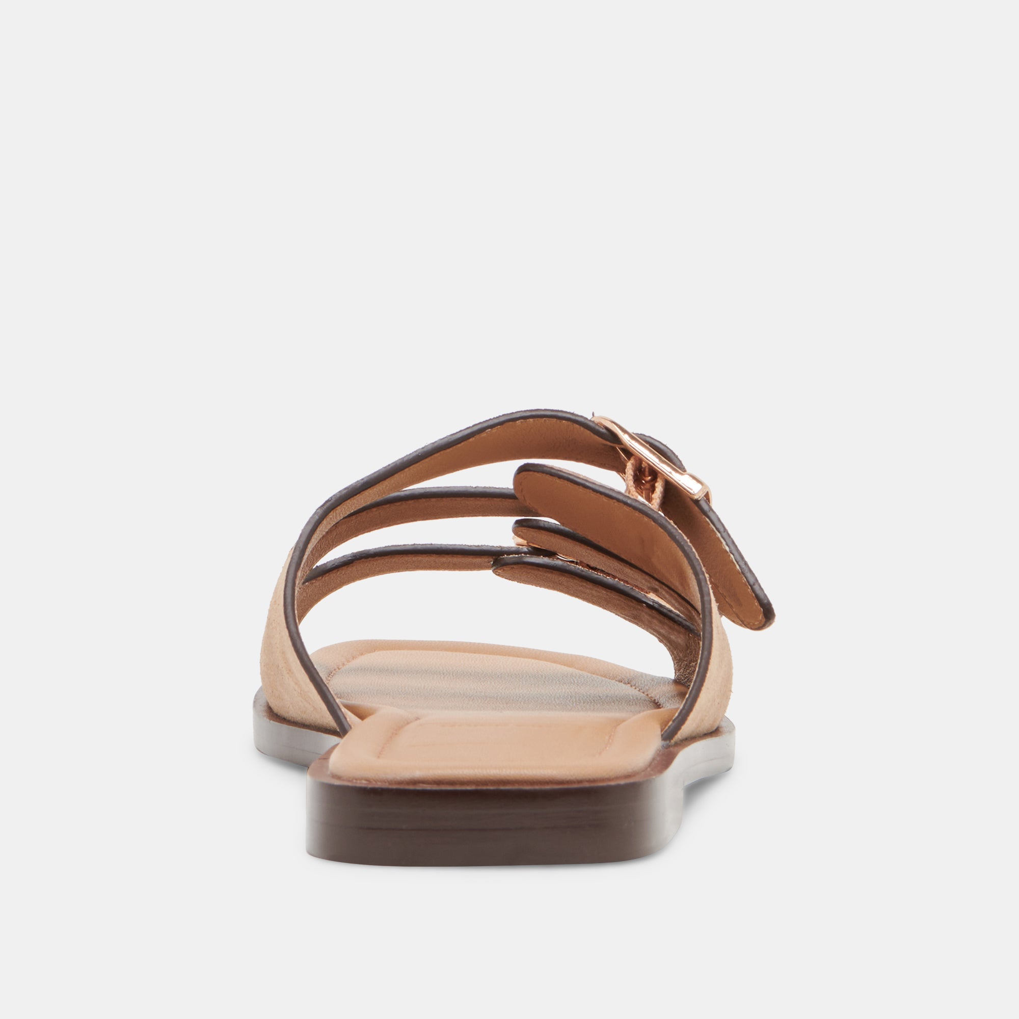FIN Sandals for Women - Soft Tan Suede Comfortable Beach Slides - Perfect for Summer, Poolside, and Casual Outings