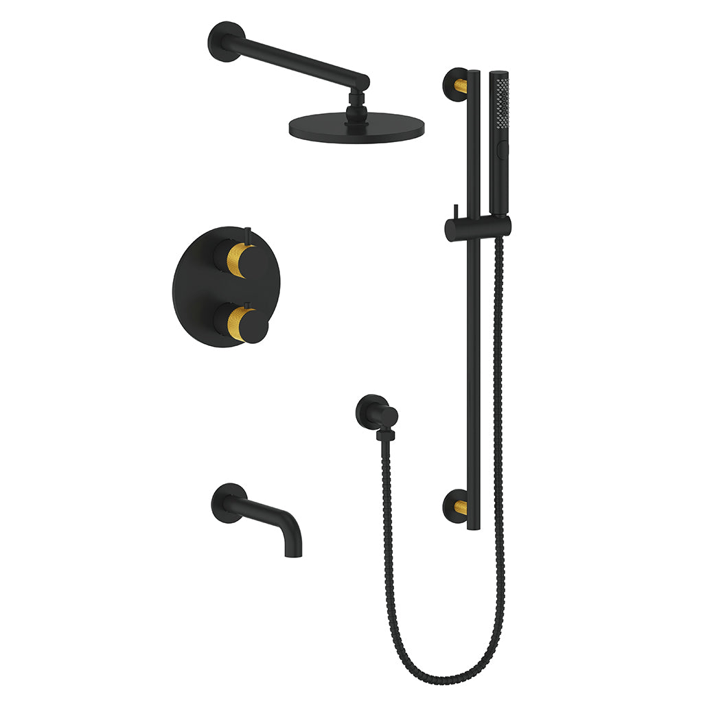 VOGT DRAVA 3-Way Thermostatic Shower Set with 320.310 Valve - Modern Bathroom Fixture for Spa-Like Experience at Home