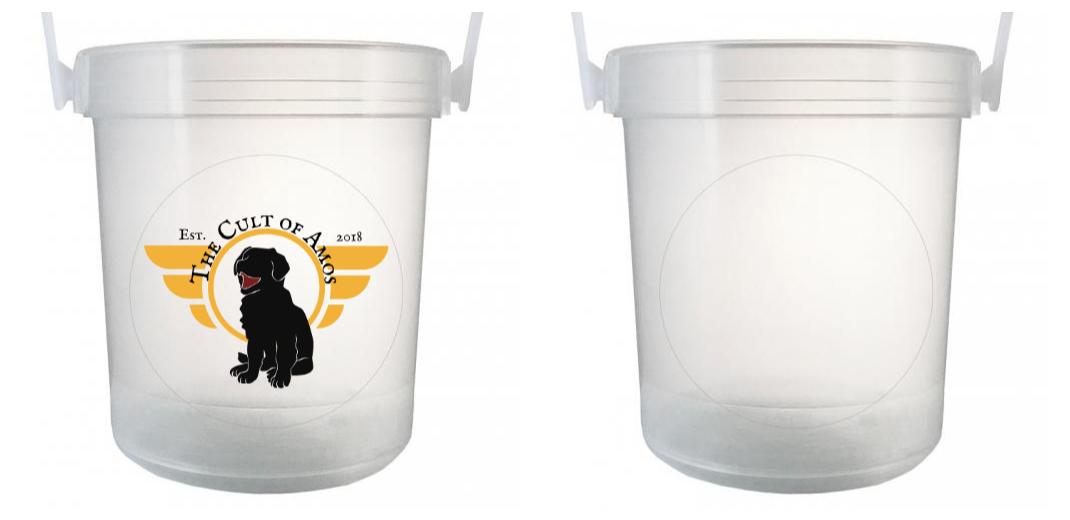 32 oz Plastic Rum Buckets with Custom Sticker - Bulk Party Cups for Cocktails, Margaritas & Drinks - Perfect for Beach Parties, Tailgating & Summer Events