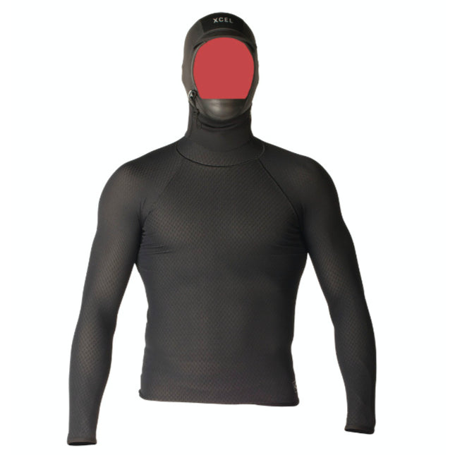 XCEL Celliant Jacquard Hooded Shirt - 2mm Thermal Performance Top for Men & Women | Perfect for Surfing, Yoga & Outdoor Activities