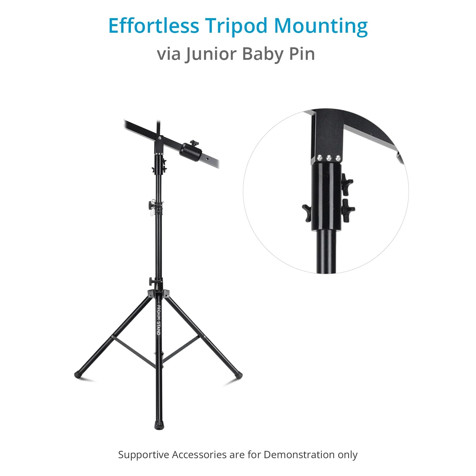 PROAIM 8' Vega Jib Crane for DSLR & Mirrorless Cameras - 8kg/17lb Payload, Compatible with Pan Tilt Heads & 3-Axis Gimbals (JB-VG08-01) - Perfect for Film Making, YouTube Videos & Professional Photography