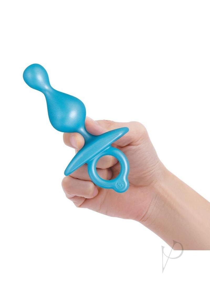 B Vibe Butties Pop Beaded Silicone Anal Plug - Blue | Pleasure Toy for Couples & Solo Play | Enhance Intimacy & Sensation in the Bedroom