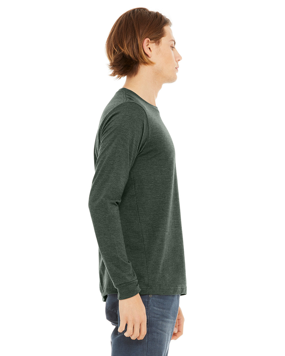 Bella + Canvas 3501CVC Unisex Long Sleeve T-Shirt - Soft CVC Jersey Crew Neck Tee for Men & Women - Perfect for Casual Wear, Layering & Work Uniforms