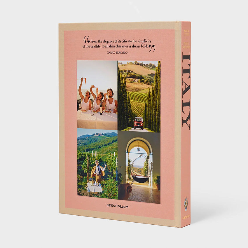 Assouline Wine & Travel Italy - Luxury Coffee Table Book for Wine Lovers, Italian Travel Guide & Gift for Foodies - Perfect for Home Decor, Wine Cellars & Travel Inspiration