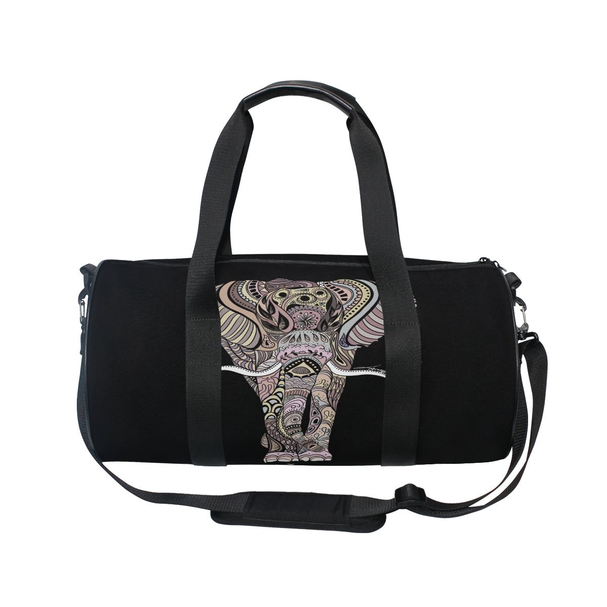 ALAZA Gym Duffel Bag for Women - Waterproof Sports Travel Bag with Elephant Print - Perfect for Yoga, Dance, Gym & Camping Trips