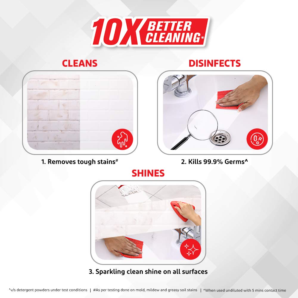 Harpic Disinfectant Bathroom Cleaner Liquid - Floral Scent, 500ml | Kills 99.9% Germs | India's #1 Toilet & Bathroom Cleaner | Perfect for Tiles, Sinks & Shower Areas