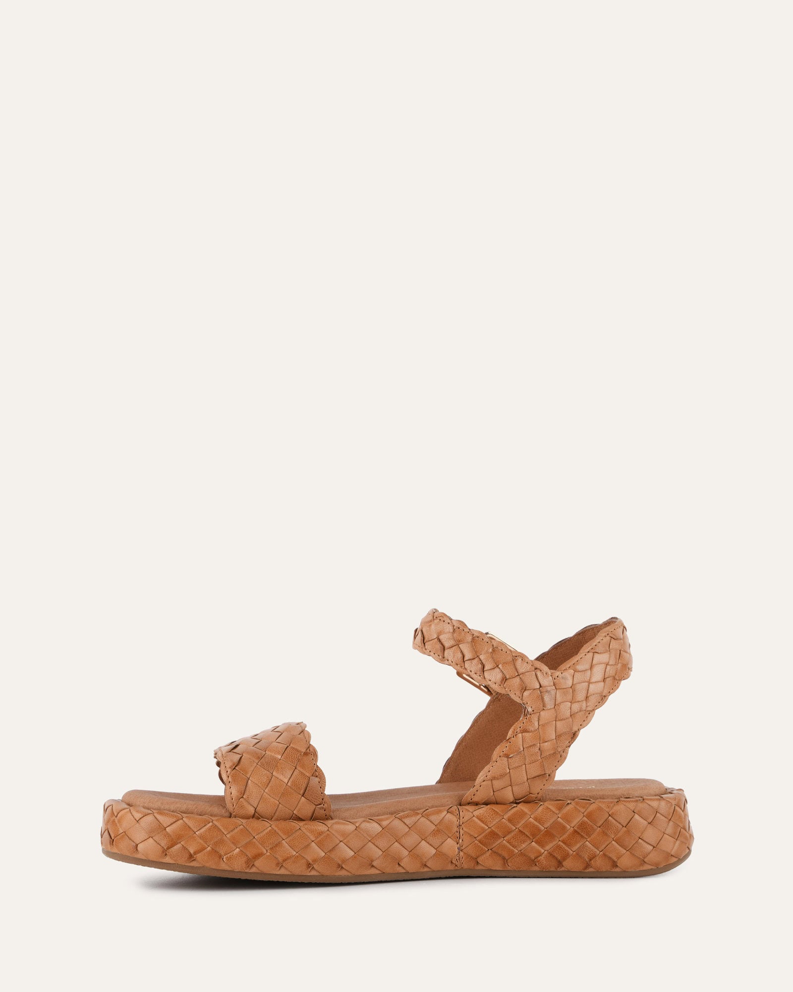 Poppy Flat Sandals - Tan Leather Women's Comfortable Casual Shoes for Summer Beach & Outdoor Walking