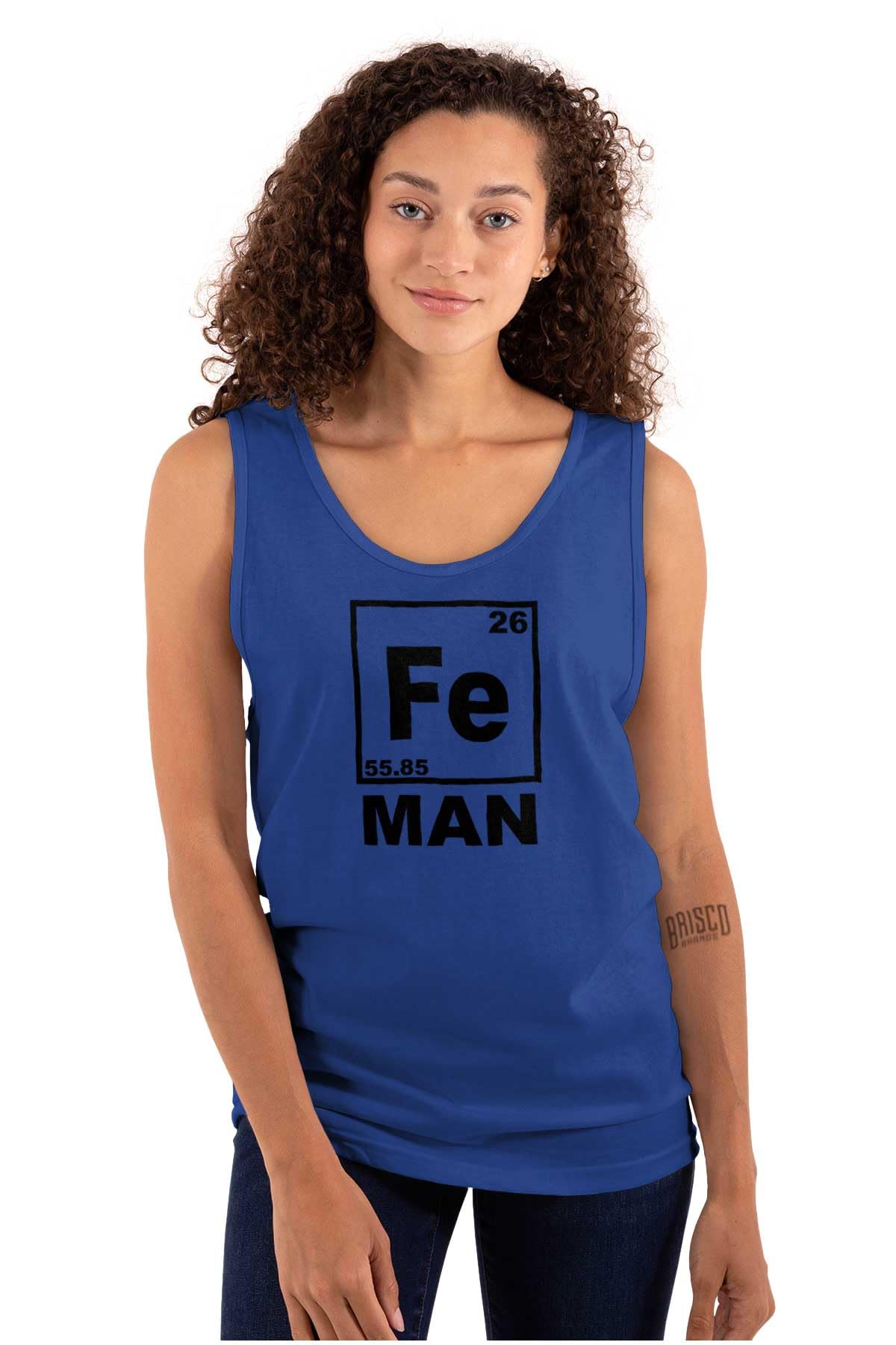Fe Iron Science Elements Superhero Graphic Tank Top - Sleeveless Muscle Tee for Men | Perfect for Gym, Cosplay & Comic Conventions