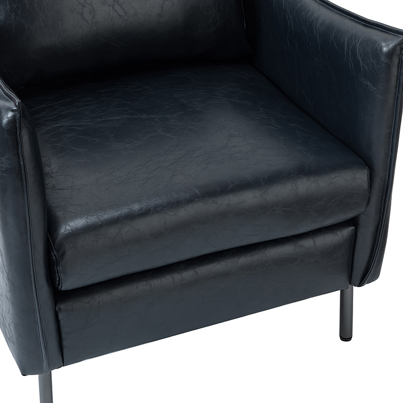 Felix Faux Leather Armchair - Modern PU Leather Accent Chair for Living Room, Office & Lounge - Comfortable Mid-Century Style Seating for Home Decor