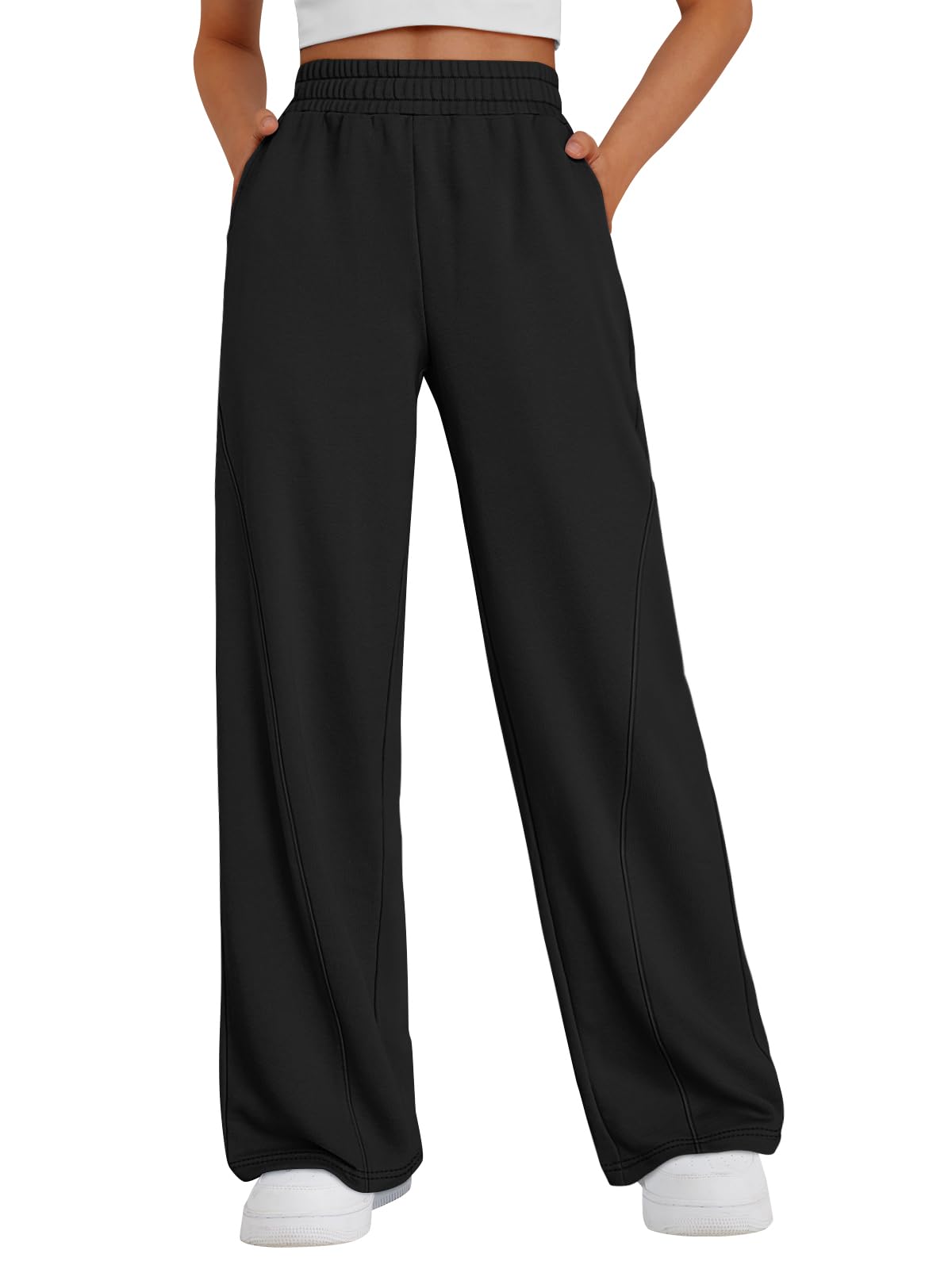 Trendy Queen Women's Wide Leg Sweatpants - Y2K High Waisted Joggers with Pockets | Baggy Casual Lounge Pants for Fall Fashion 2025 | Perfect for Yoga, Running Errands & Streetwear Outfits