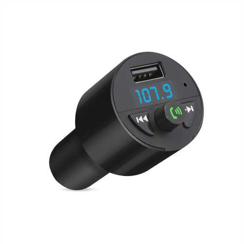 Hands-Free BT C2 2.1A FM Bluetooth Car Charger with MP3 Player - Compatible with iPhone X/8, Samsung S8, Xiaomi 6/Mi5 - Perfect for Safe Driving & Music Streaming on the Road