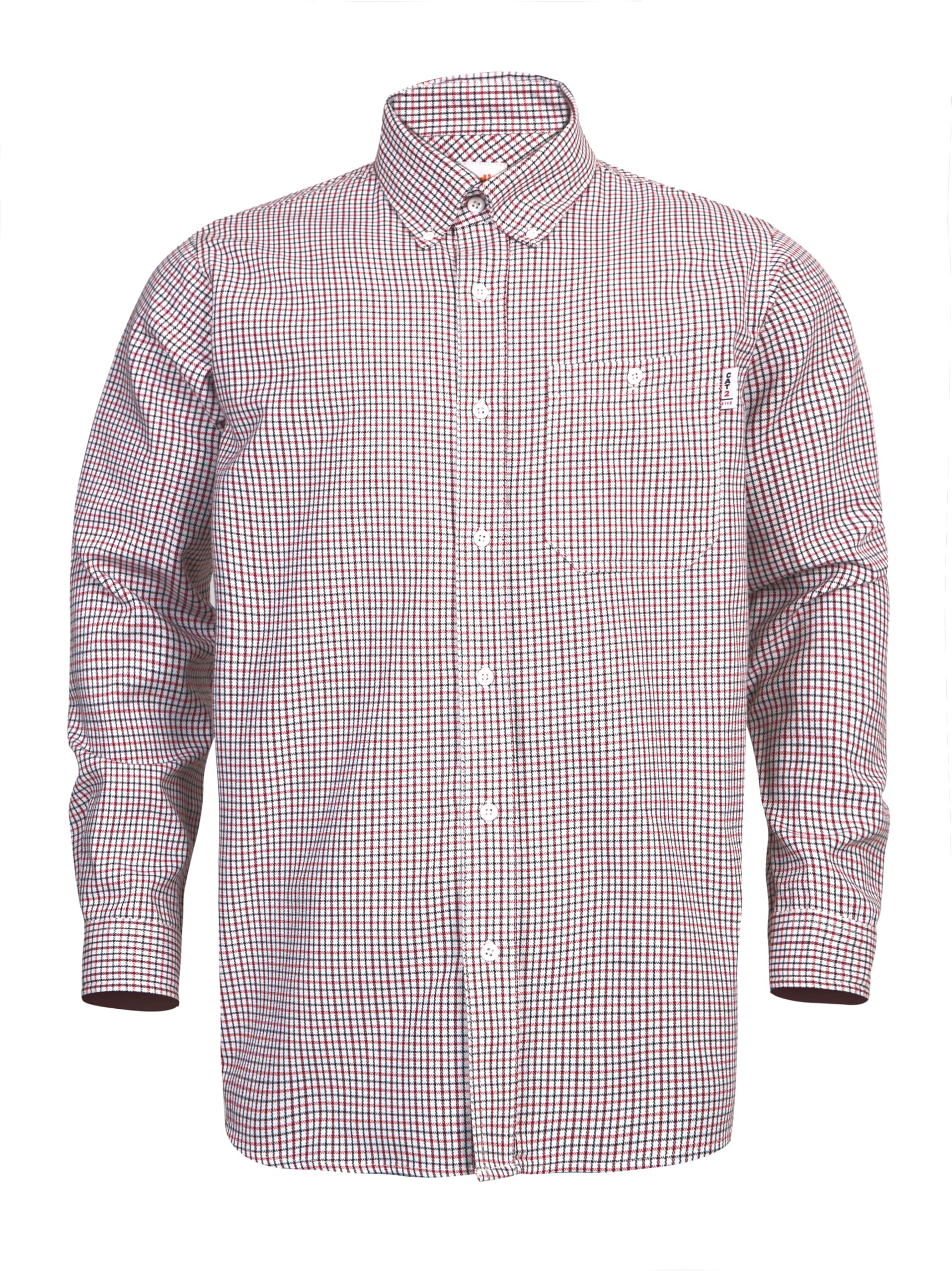100% Cotton Men's FR Shirts 7.5oz Flame Resistant Work Shirts - NFPA 2112 Certified Fire Retardant Welding Shirts for Construction, Oilfield & Industrial Safety Workwear