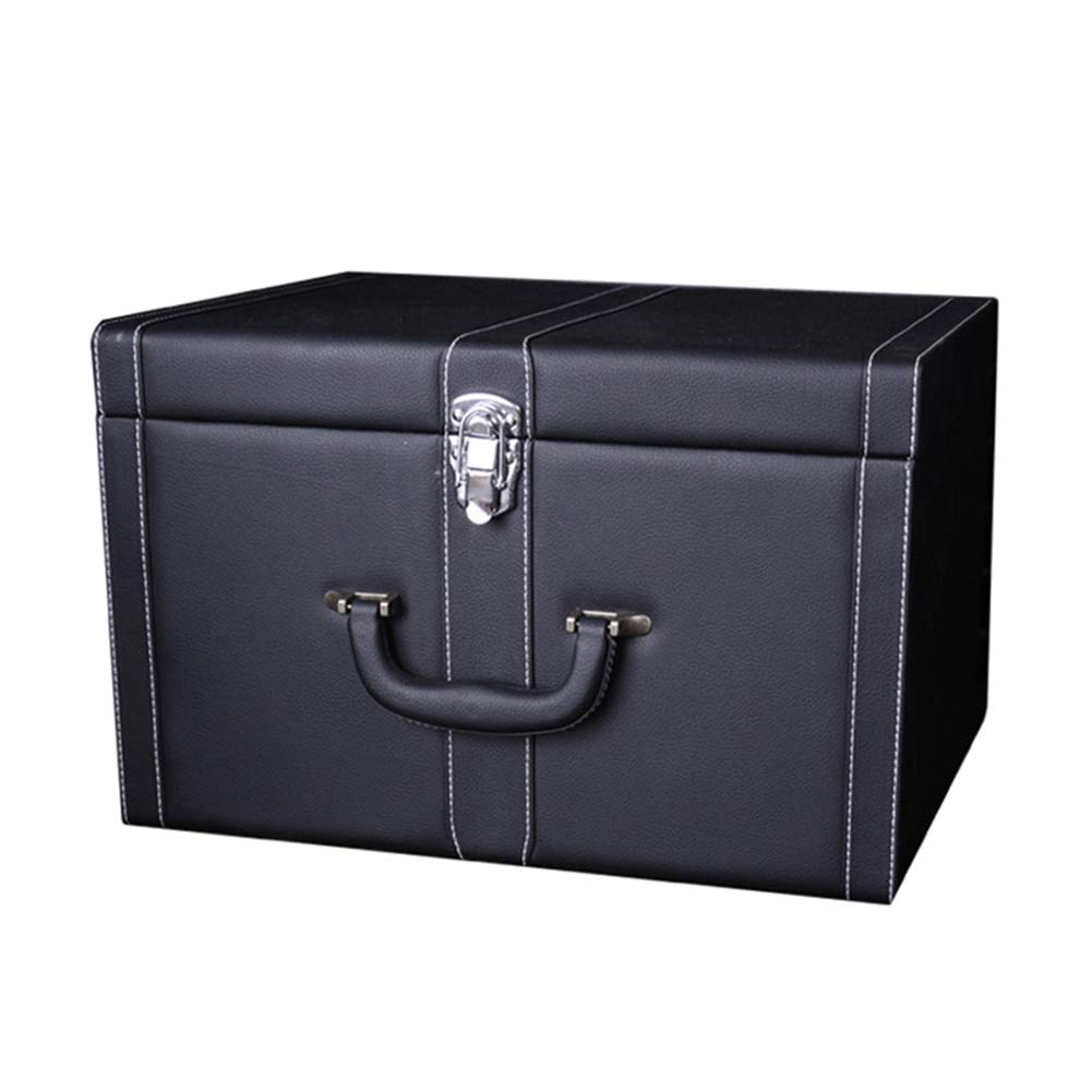 Premium Leather Car Trunk Organizer - Multi-Functional Storage Box with Luxury Texture for Sedans, SUVs & Trucks | Perfect for Road Trips, Grocery Hauling & Vehicle Organization