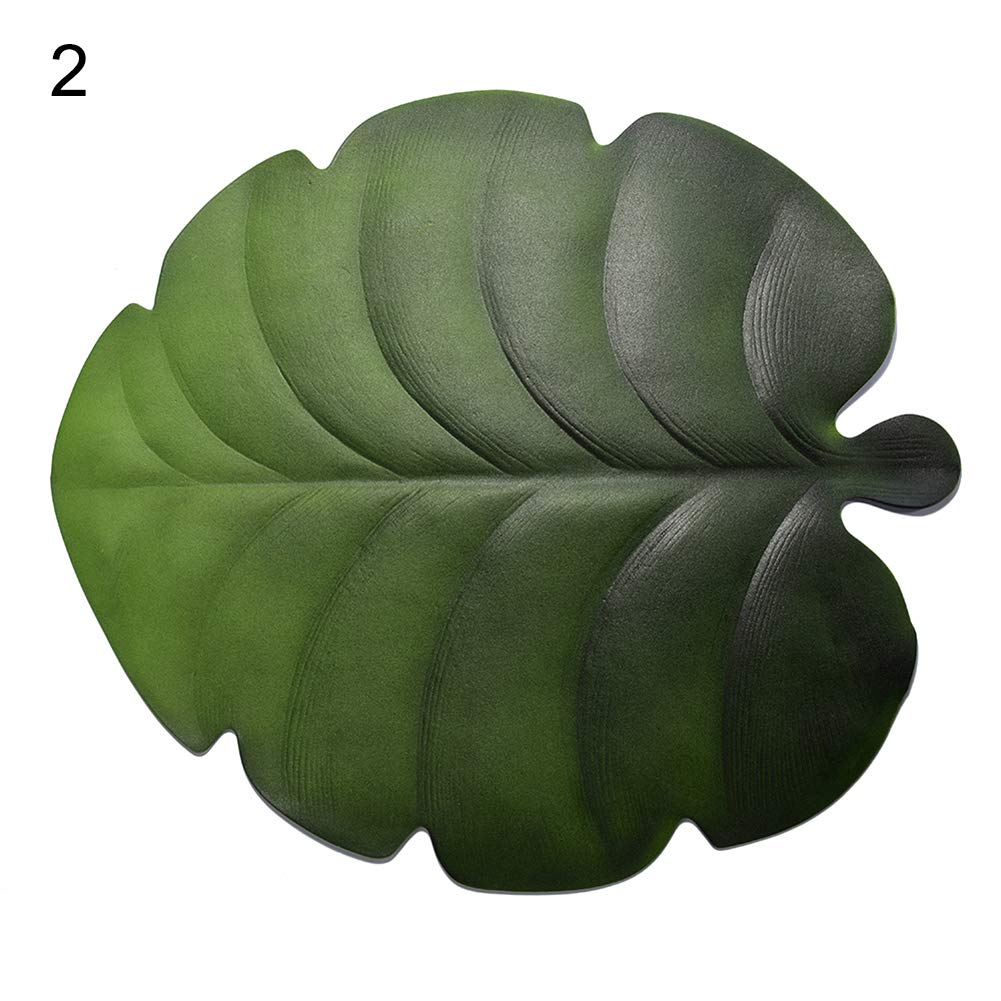 Eco-Friendly Banana Leaf Placemats Set of 4 - Natural Palm Leaf Table Mats for Dining Decor, Tropical Theme Dinner Party, Outdoor Picnic & Home Decoration