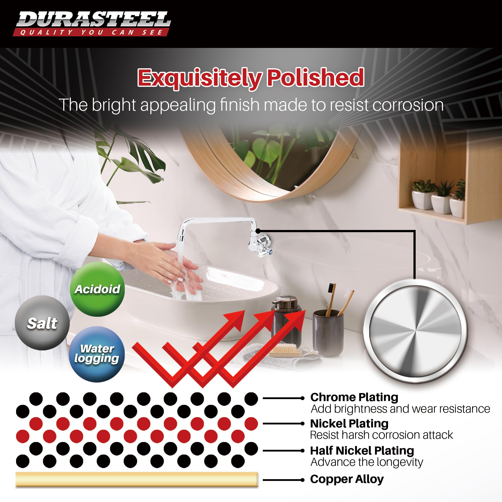 DuraSteel Commercial Kitchen Wok Range Faucet - 14
