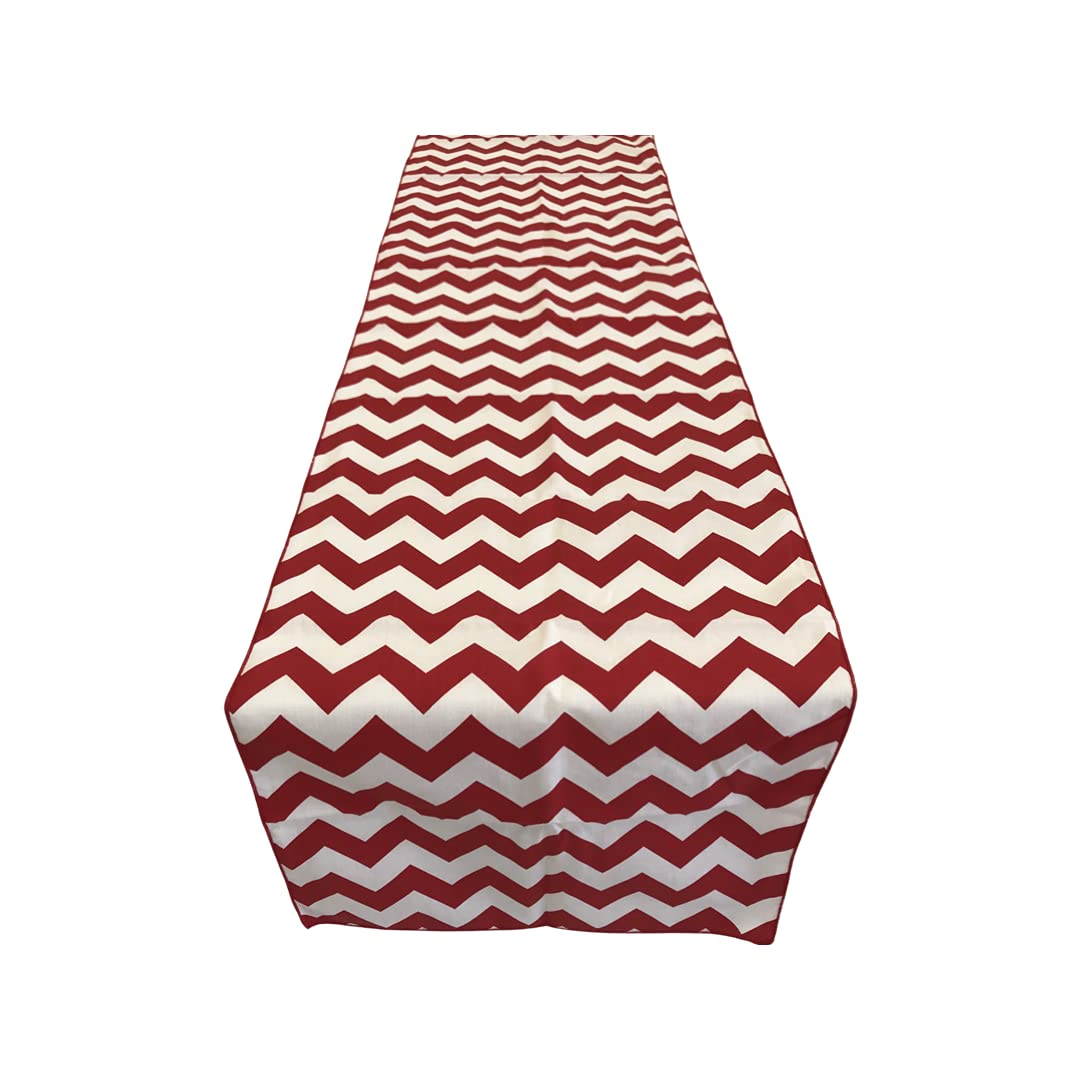 ArtOFabric Red Chevron Print Cotton Table Runner 12