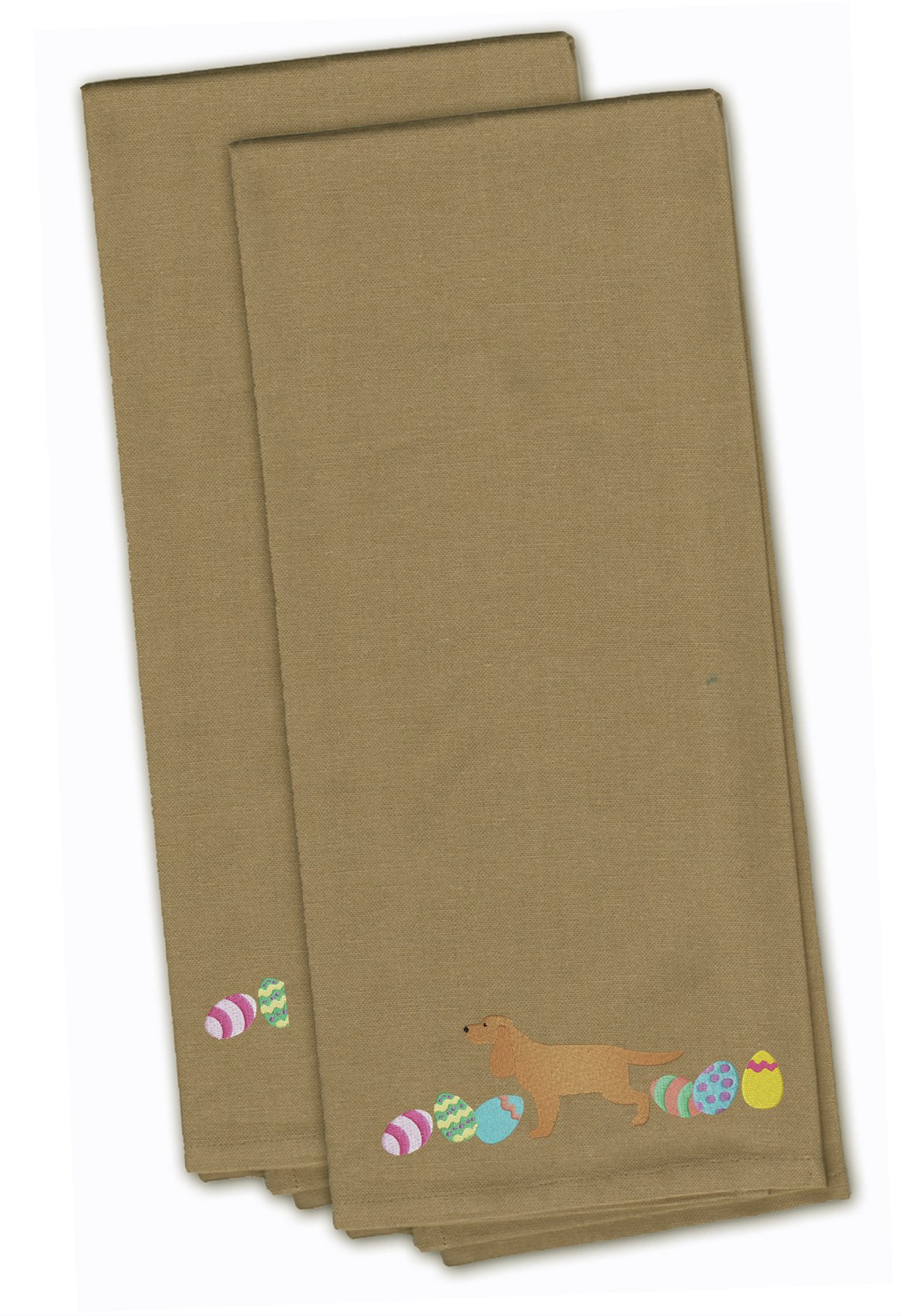 English Cocker Spaniel Embroidered Towel Set of 2 - 19x25 Inch Decorative Bath & Hand Towels for Bathroom, Kitchen, Guest Use | Easter Tan Cotton Towel for Face, Hands, Dishes & Tea Time | Caroline's Treasures CK1637TNTWE