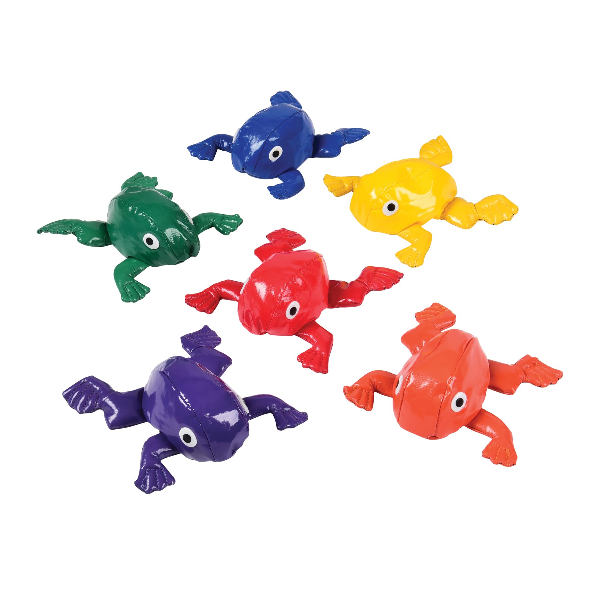 Marvel Constructive Playthings Multi-Colored Frog Bean Bags - Set of 6 Weighted Tossing & Juggling Bags for Kids | Perfect for Classroom Games, Outdoor Play & Sensory Activities