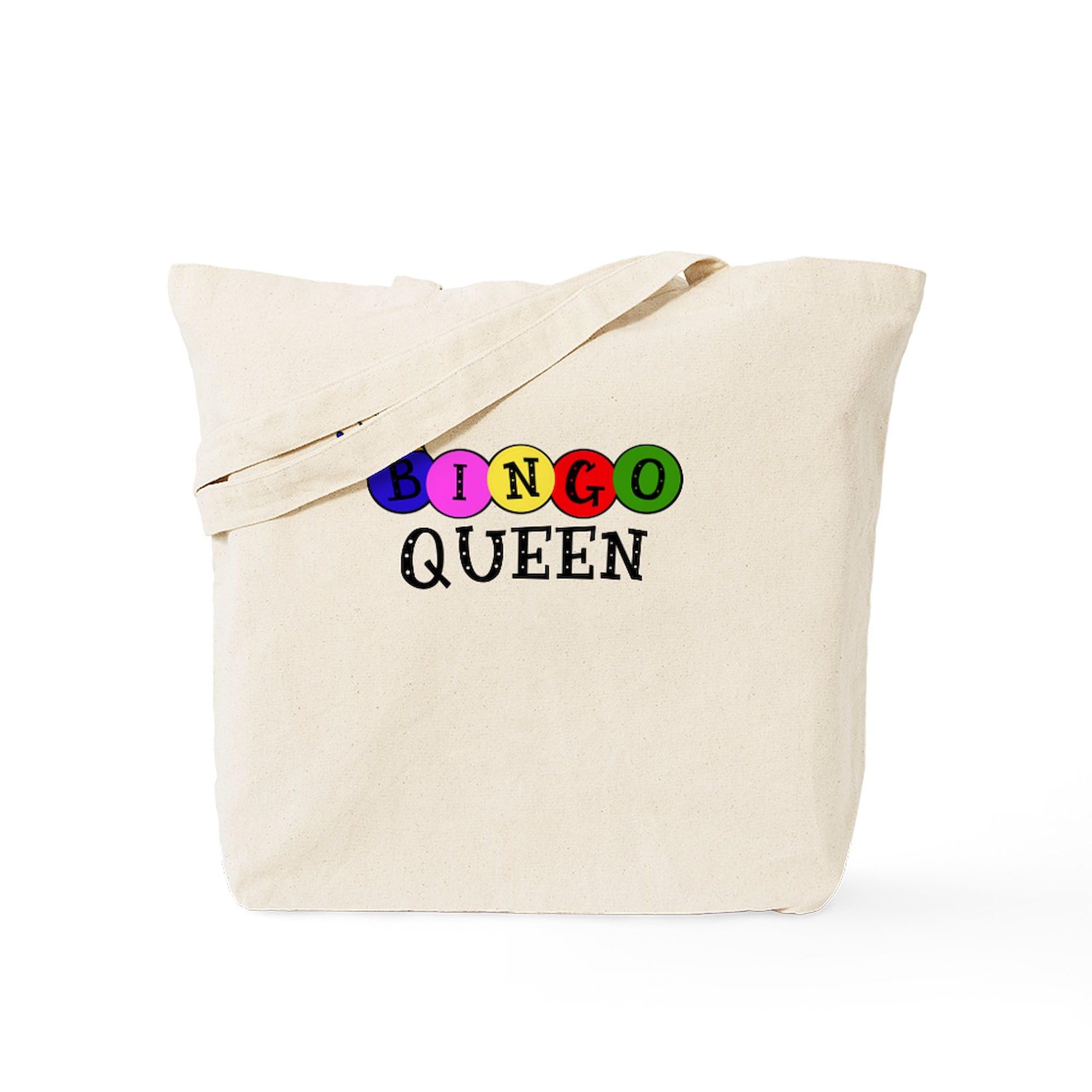 Bingo Queen Tote Bag - Natural Canvas Reusable Shopping Bag for Women | Perfect for Groceries, Beach Trips & Bingo Games