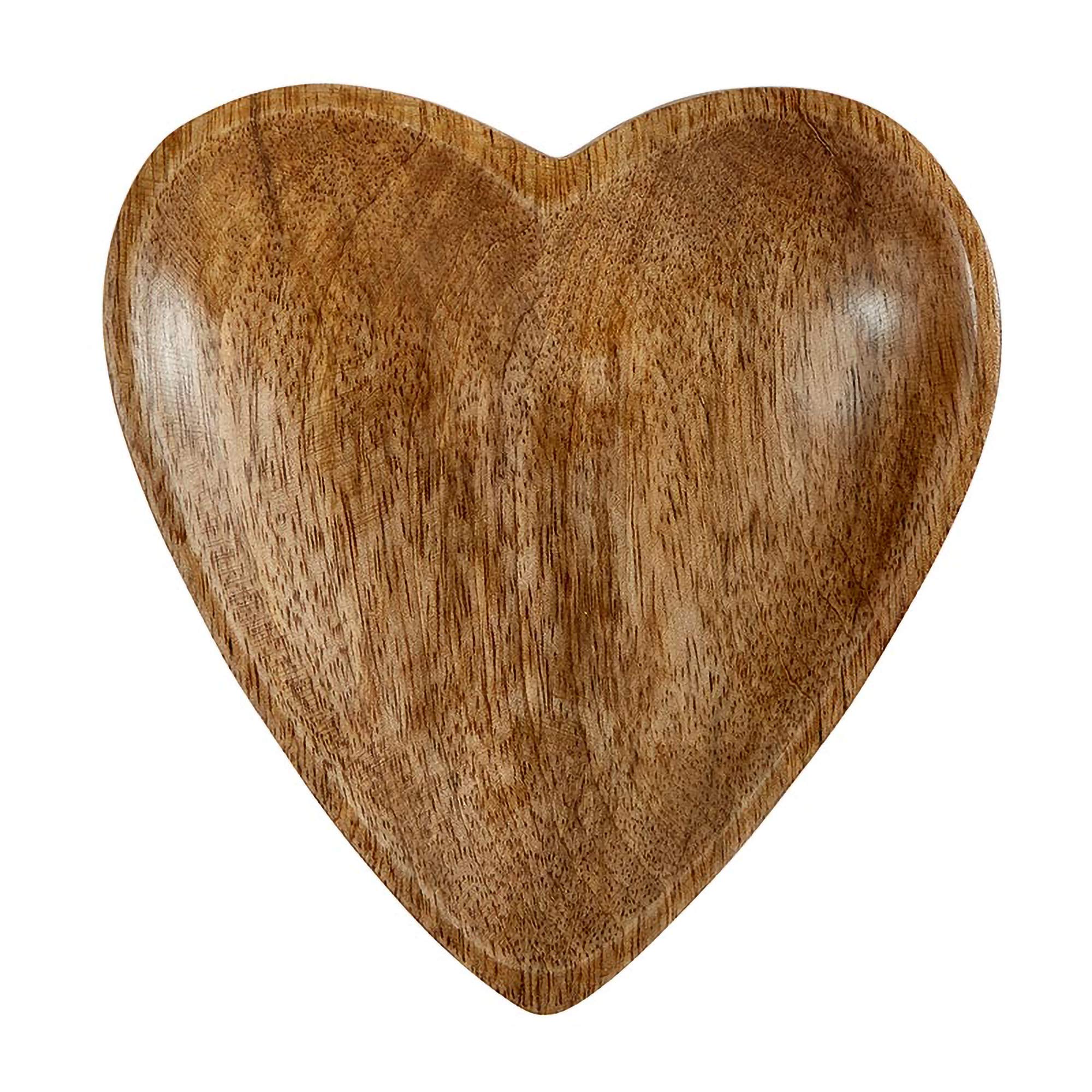 47th & Main Handcrafted Mango Wood Heart Bowl - Small Decorative Serving Dish for Fruits, Nuts, Candy | Perfect for Valentine's Day Gifts, Table Centerpieces & Home Décor
