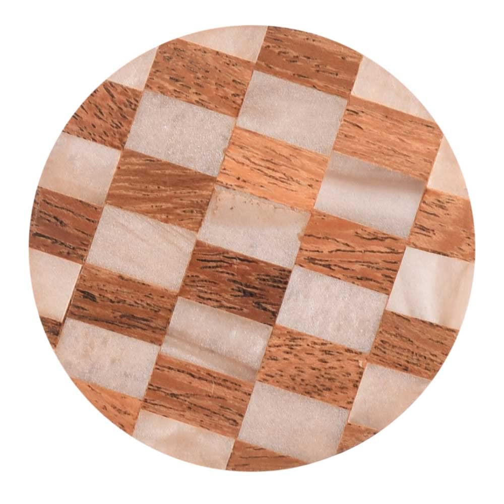 Boho Wooden Drawer Knobs - 4-Piece Brown Grey Dresser Pulls for Kitchen Cabinets & Modern Doors