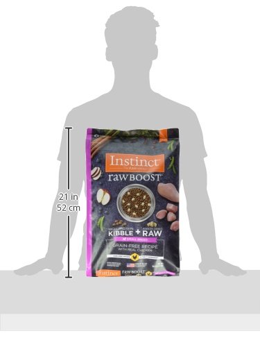 Instinct Raw Boost Small Breed Grain Free Dry Dog Food with Freeze Dried Chicken Pieces - Natural High Protein Recipe for Small Dogs, 10 lb Bag - Perfect for Active Small Breeds & Picky Eaters at Home or Travel