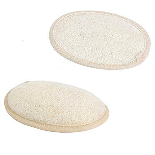 ROLIMOLI Natural Loofah Sponge for Exfoliating & Cleansing - Pack of 4 Body Scrubbers - Perfect for Shower, Bath & Spa Day Self Care Routine